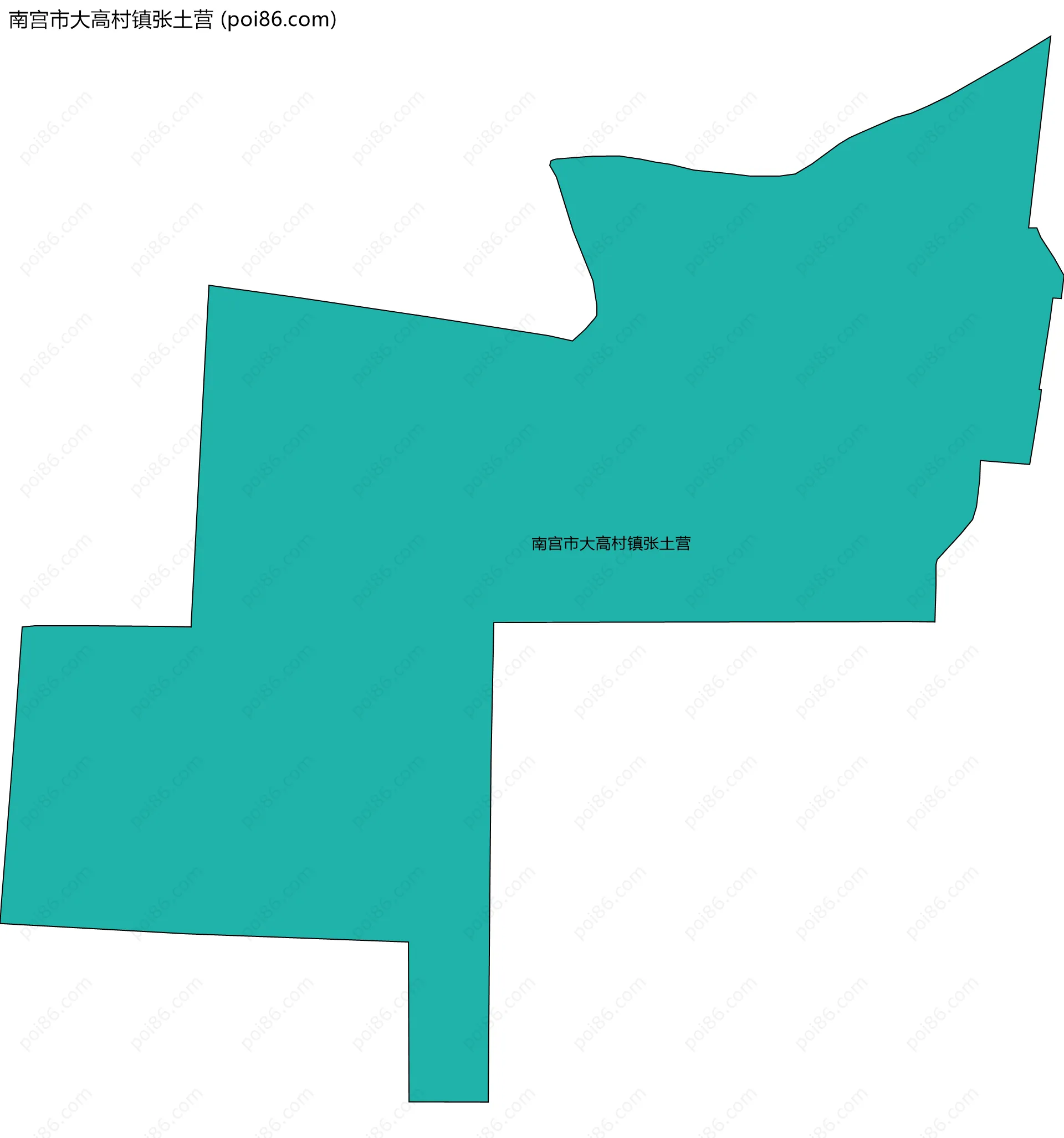 南宫市大高村镇张土营边界地图