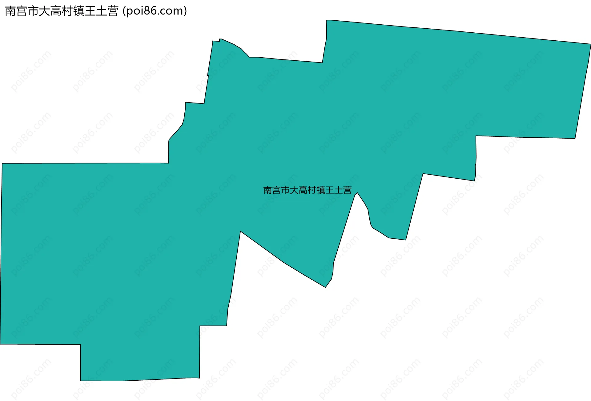 南宫市大高村镇王土营边界地图