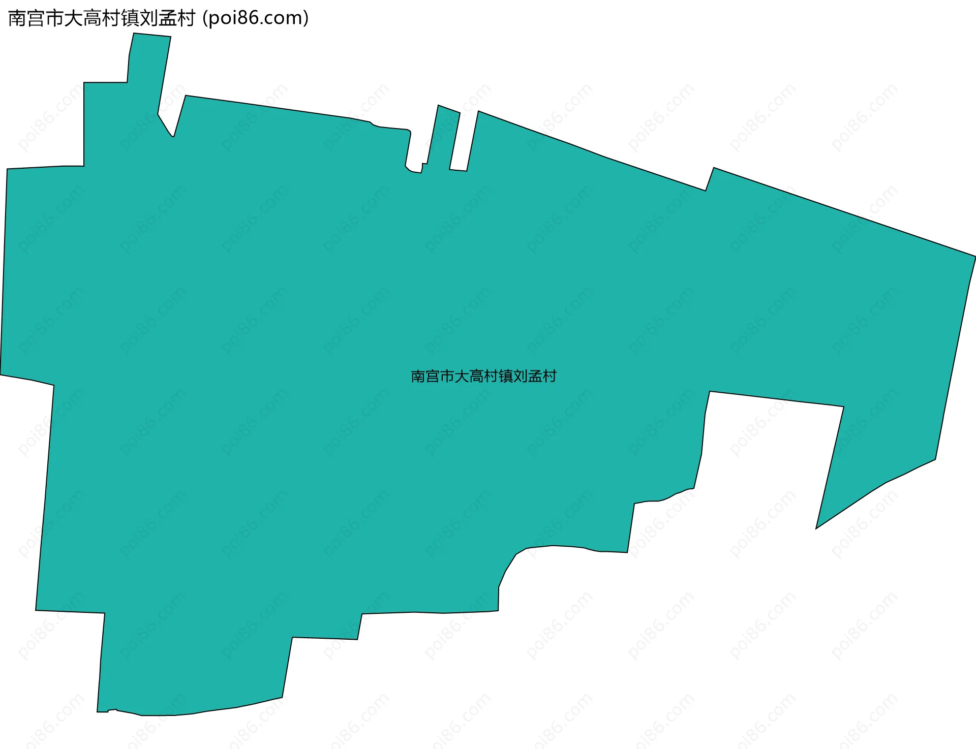 南宫市大高村镇刘孟村边界地图