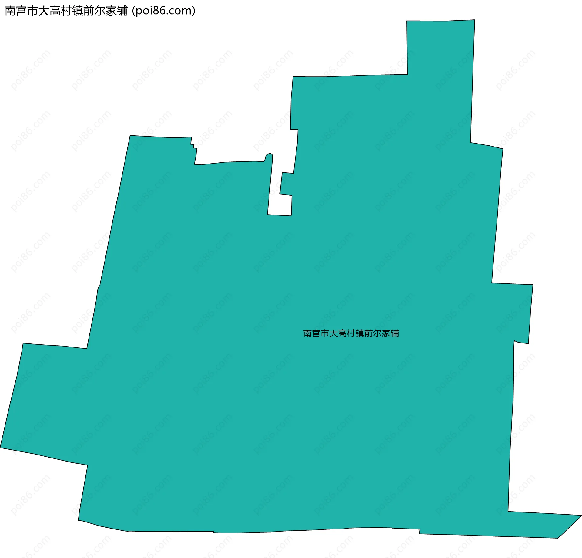 南宫市大高村镇前尔家铺边界地图