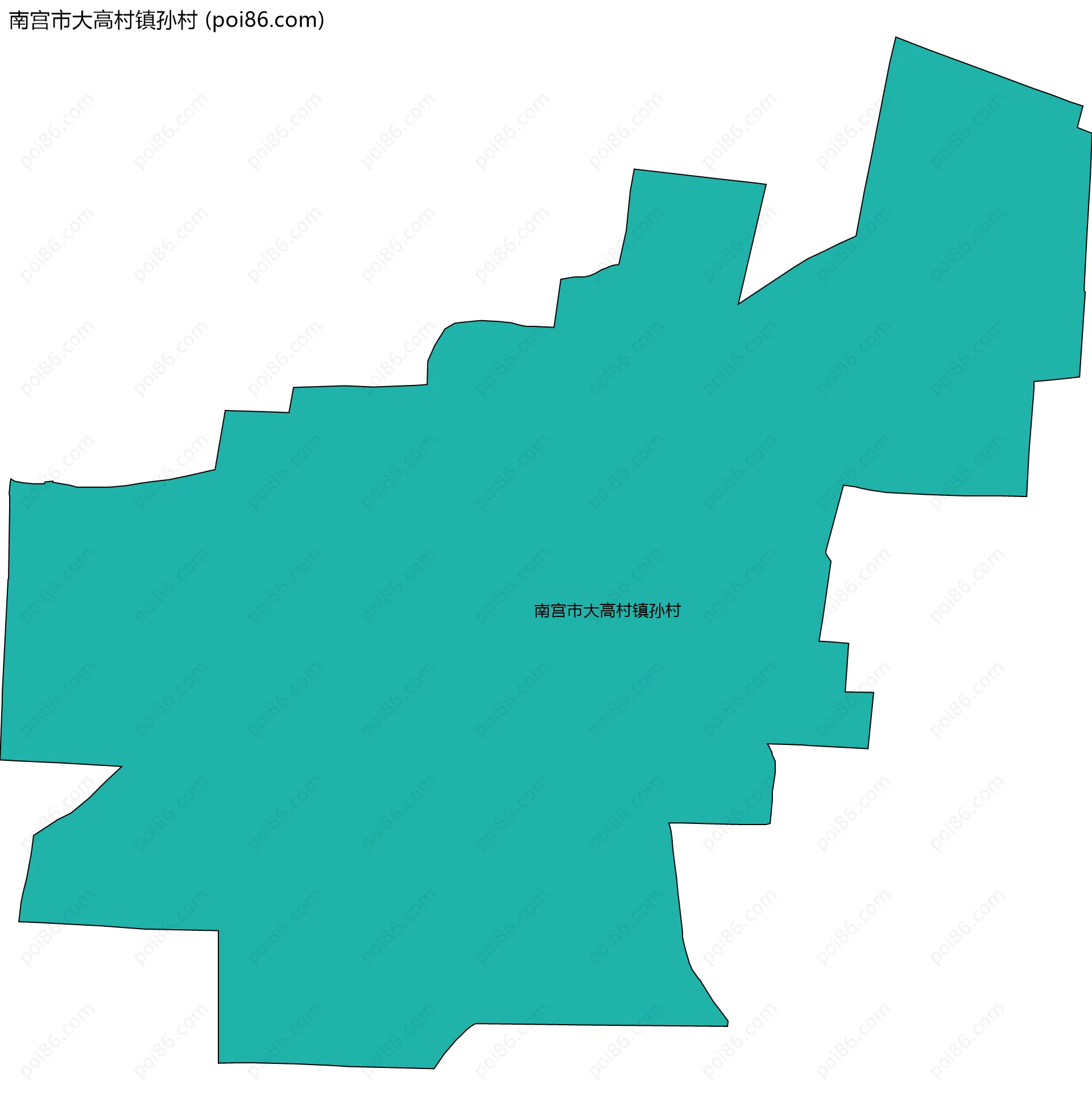 南宫市大高村镇孙村边界地图