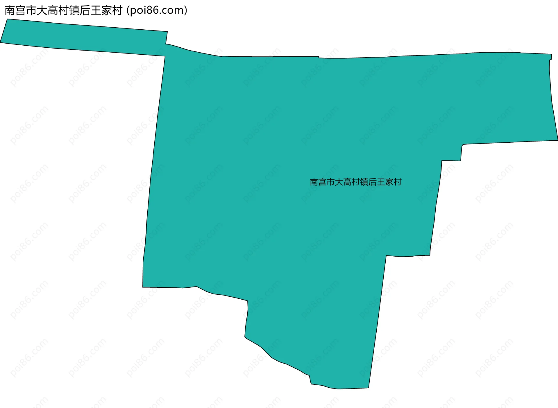 南宫市大高村镇后王家村边界地图