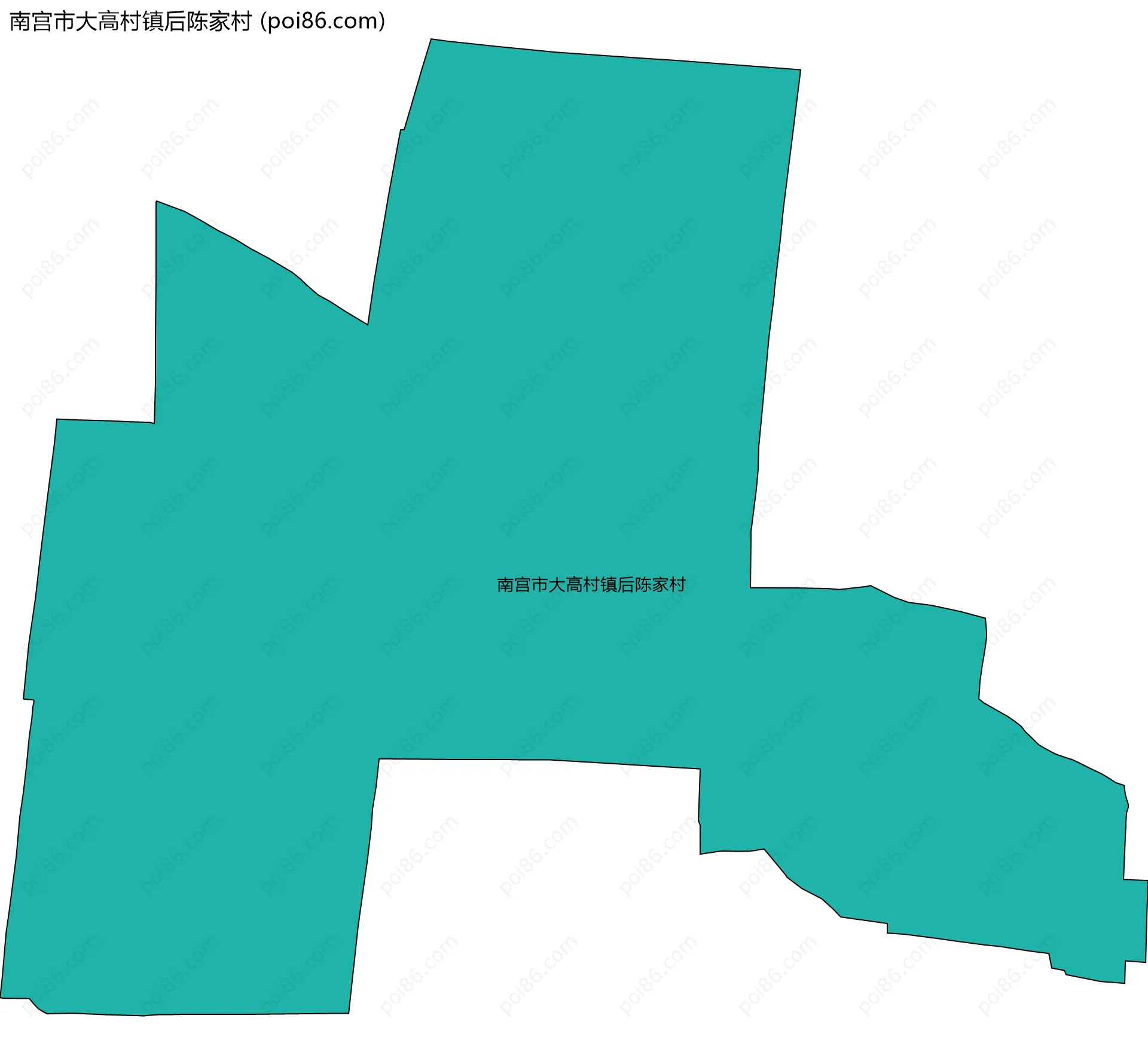 南宫市大高村镇后陈家村边界地图