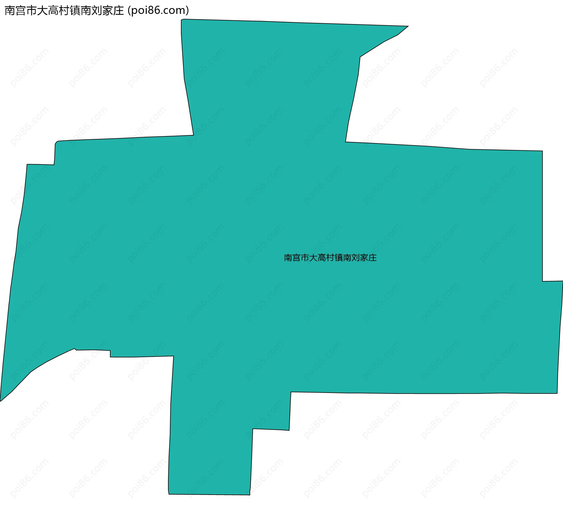 南宫市大高村镇南刘家庄边界地图