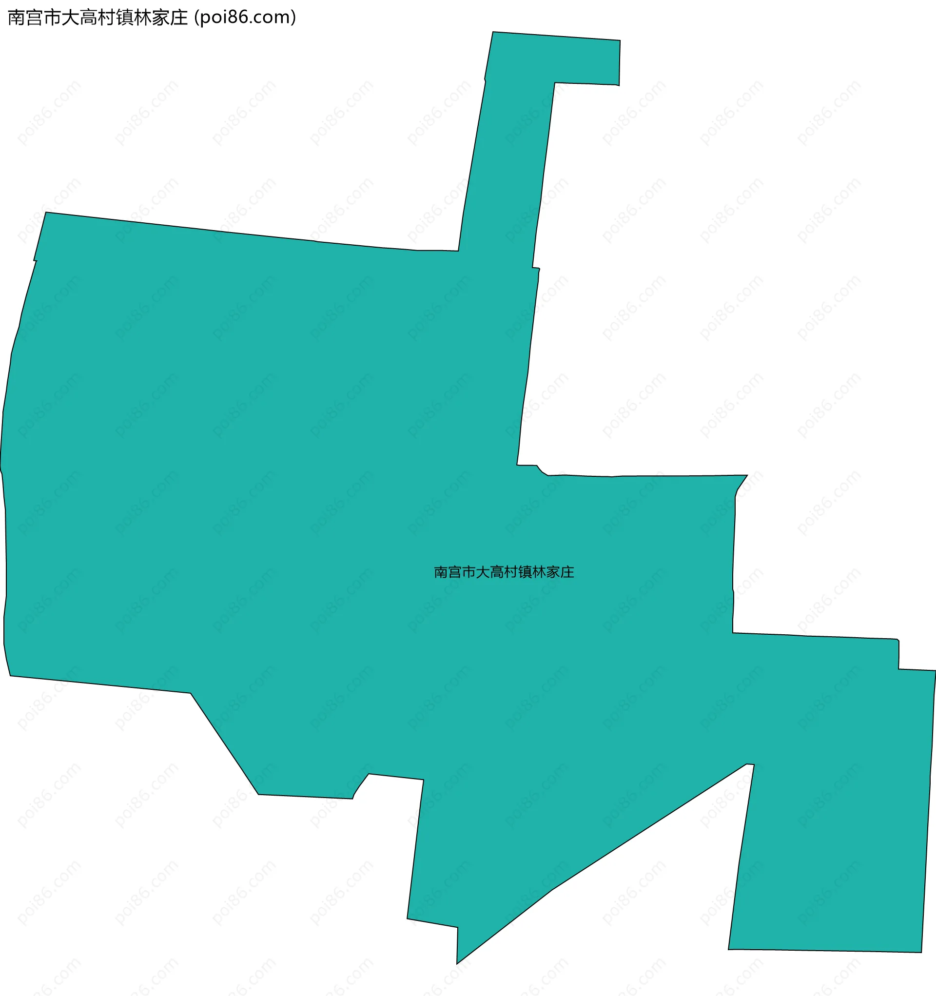 南宫市大高村镇林家庄边界地图