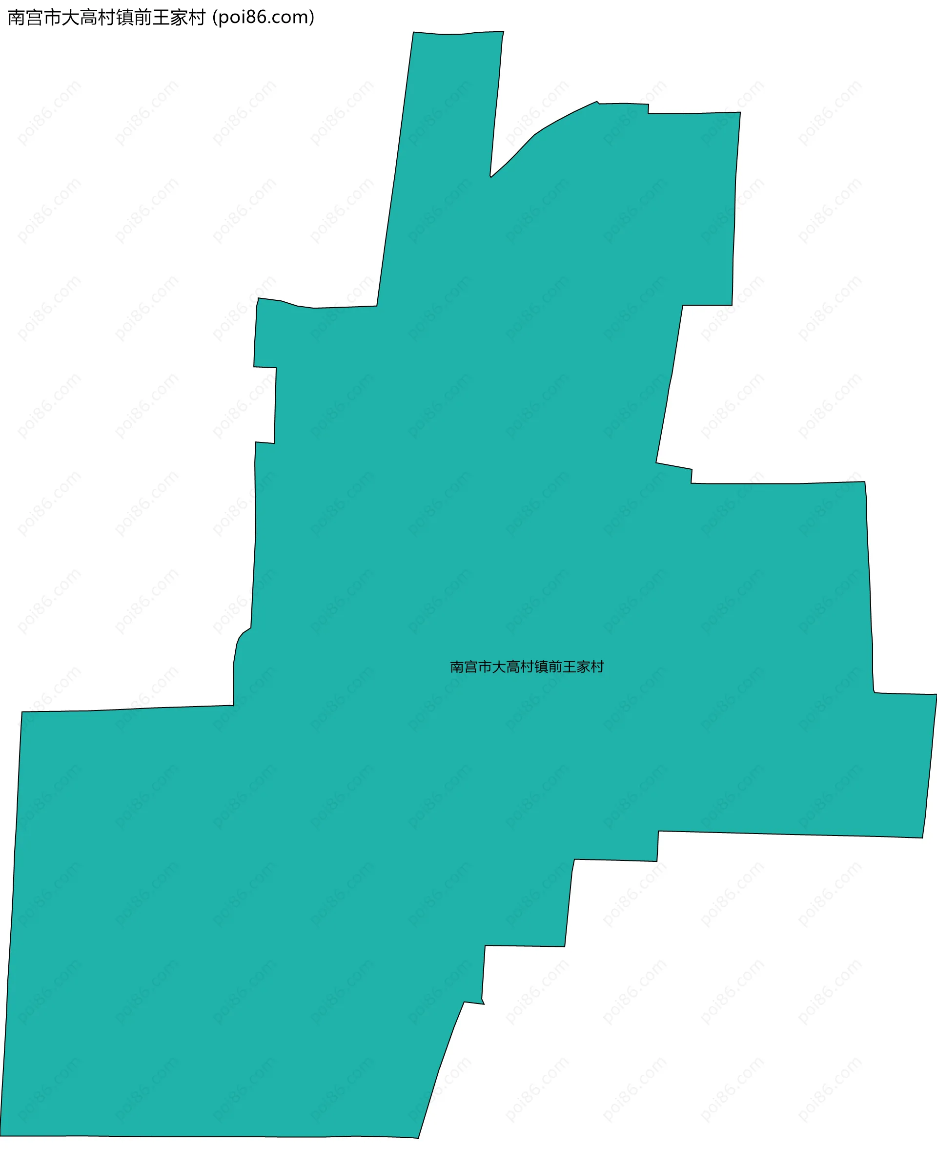 南宫市大高村镇前王家村边界地图
