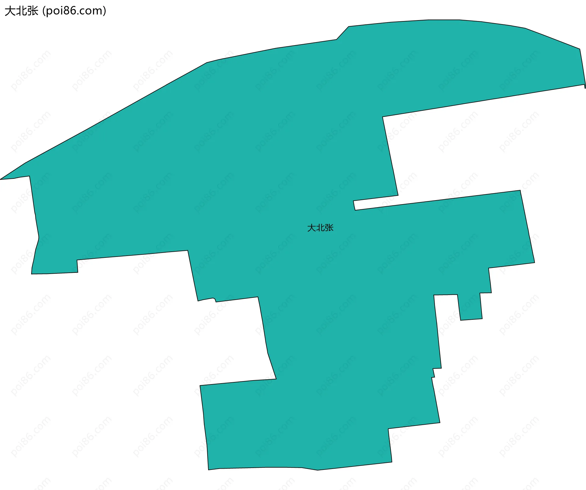 大北张边界地图