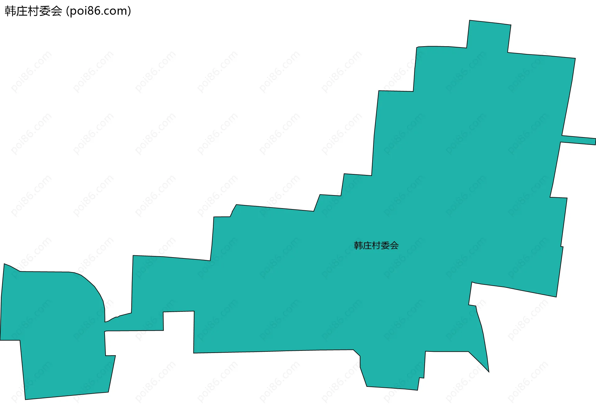 韩庄村委会边界地图