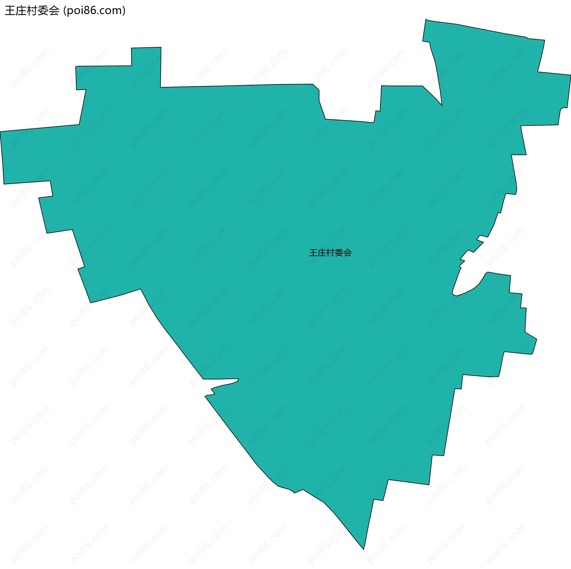 王庄村委会边界地图