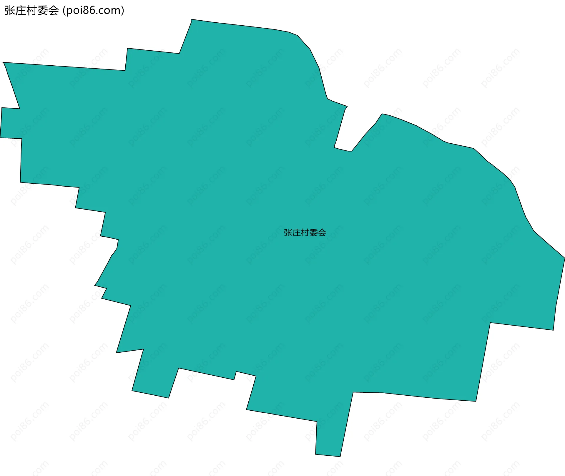 张庄村委会边界地图