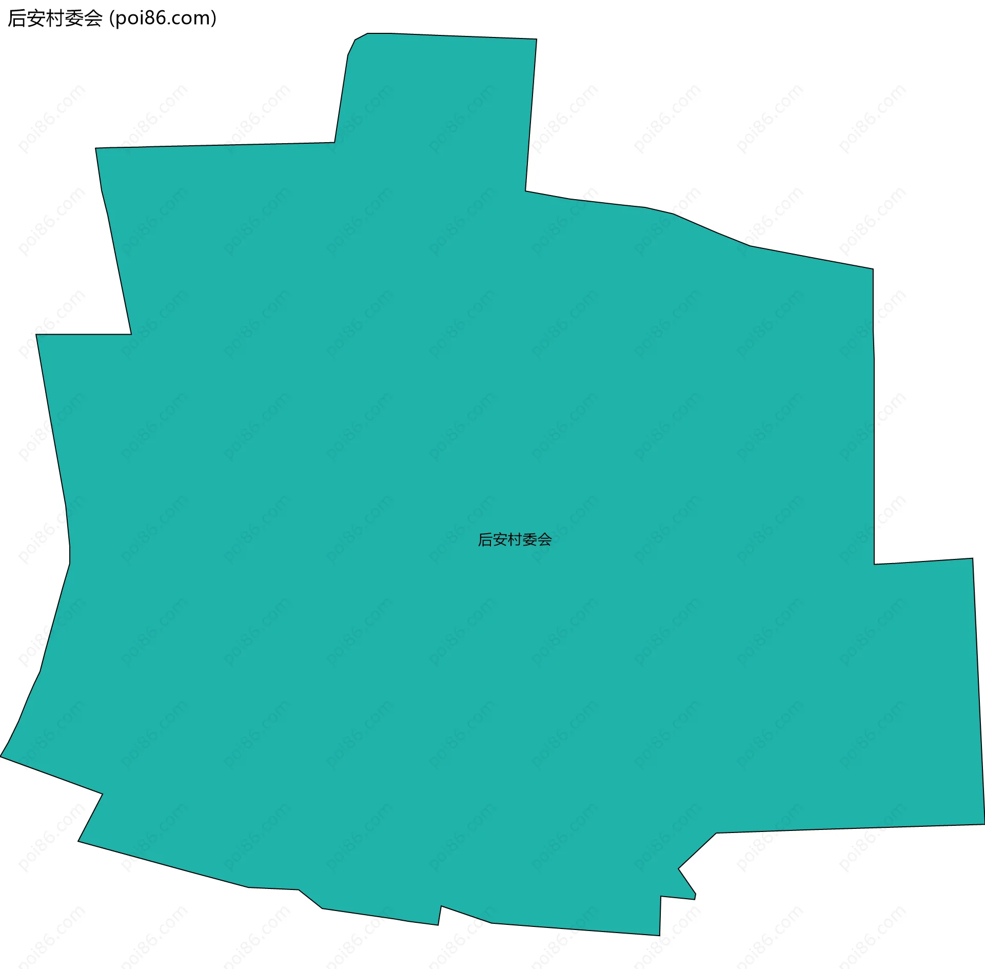 后安村委会边界地图