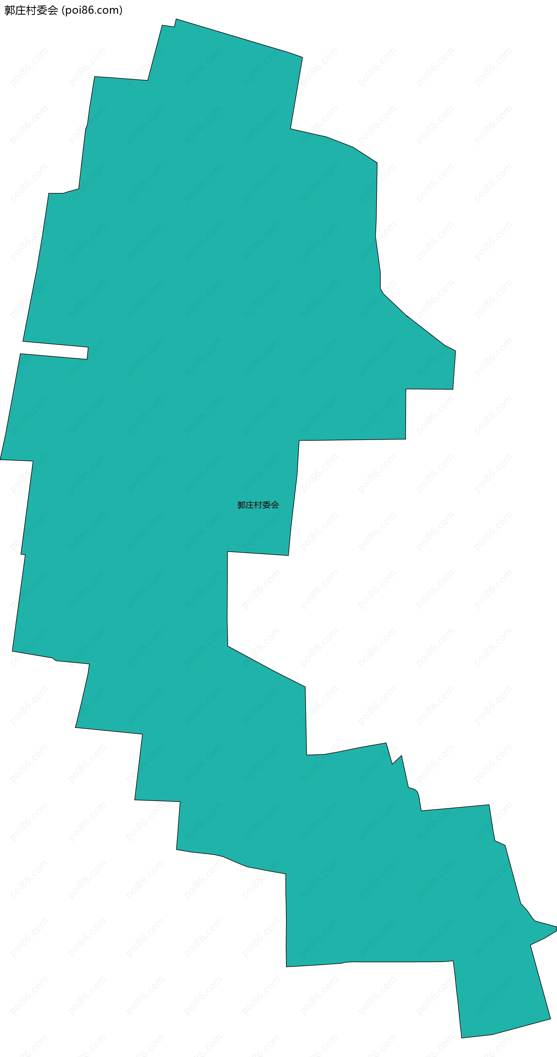 郭庄村委会边界地图
