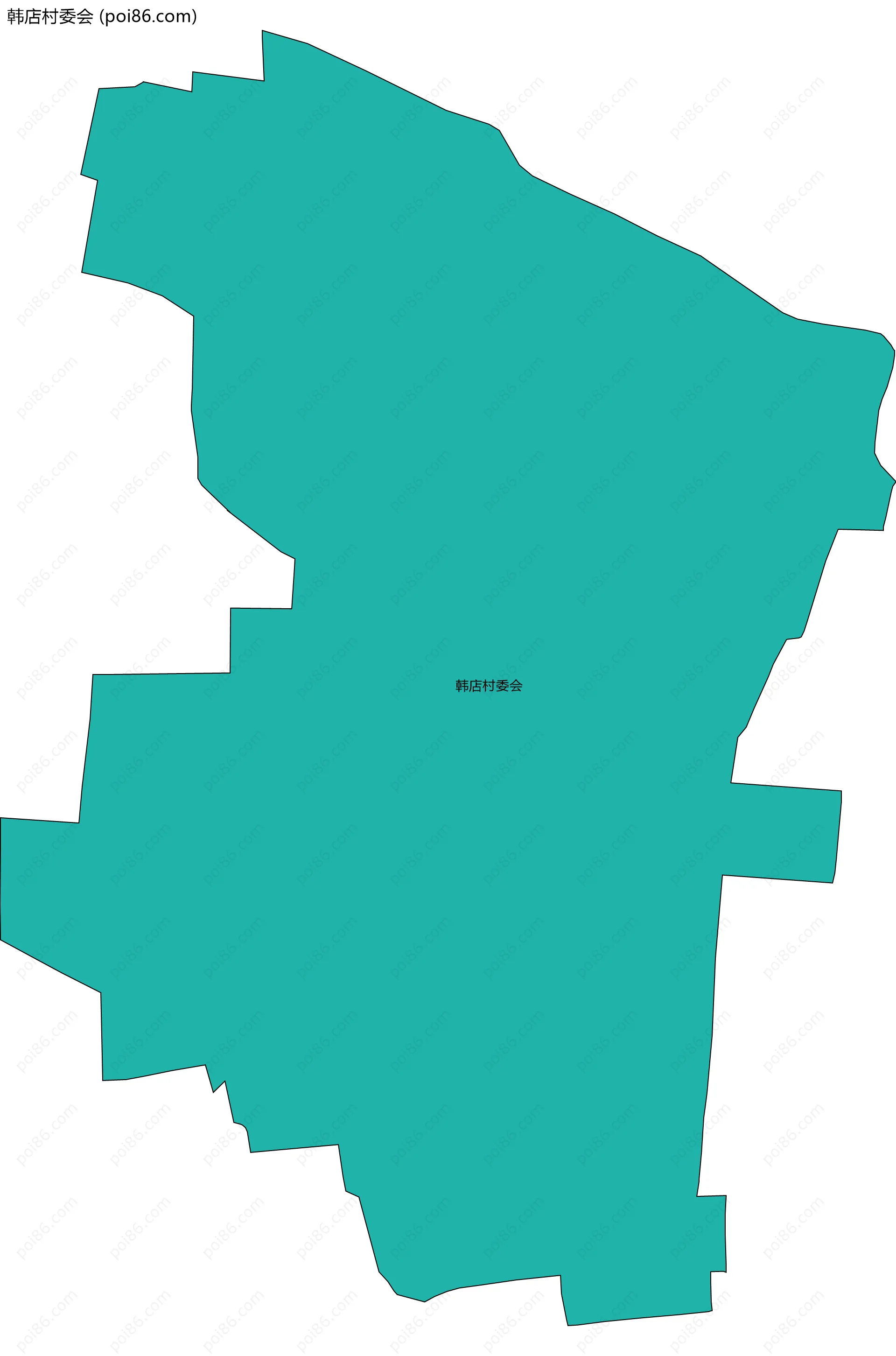 韩店村委会边界地图