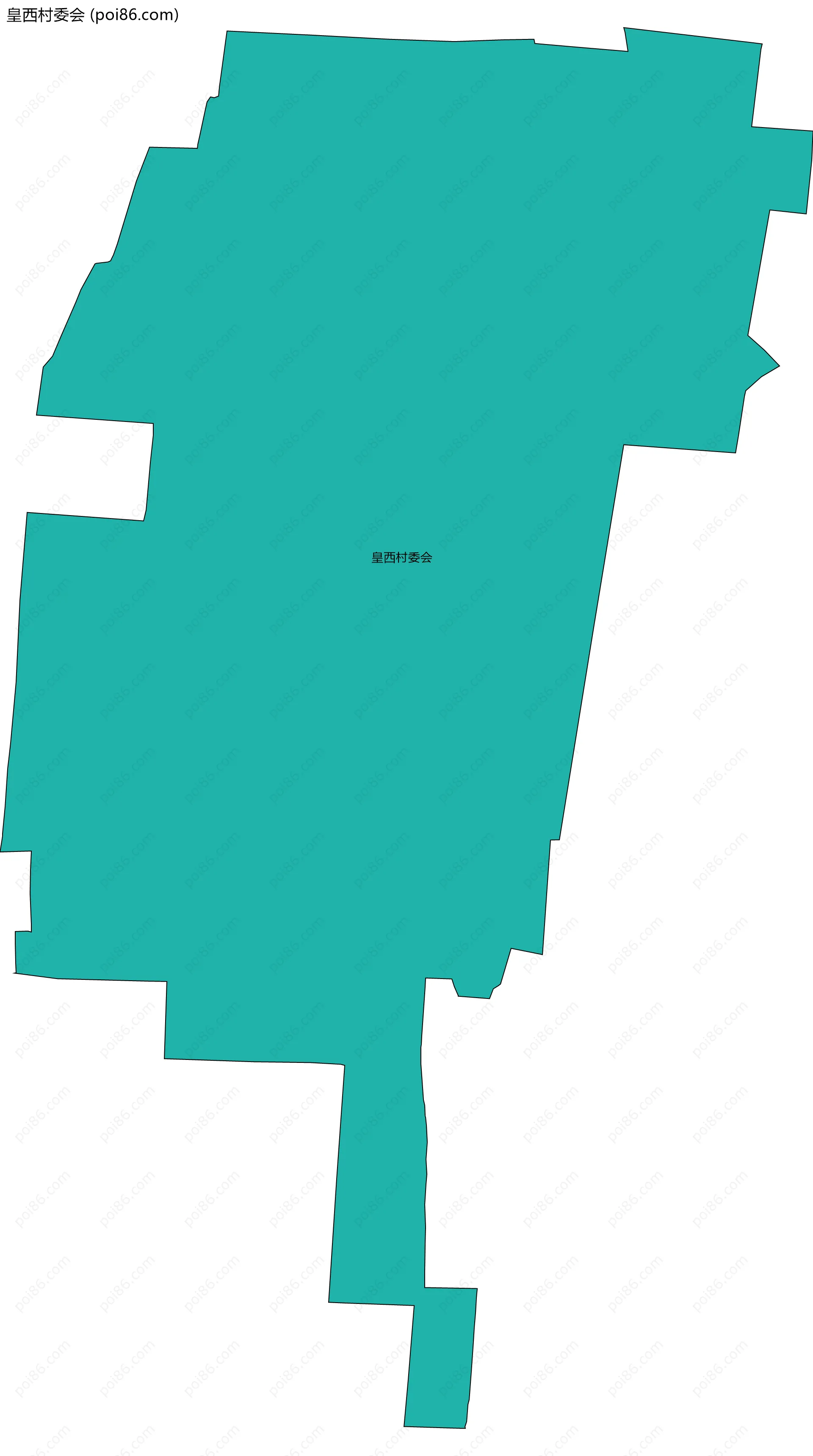 皇西村委会边界地图