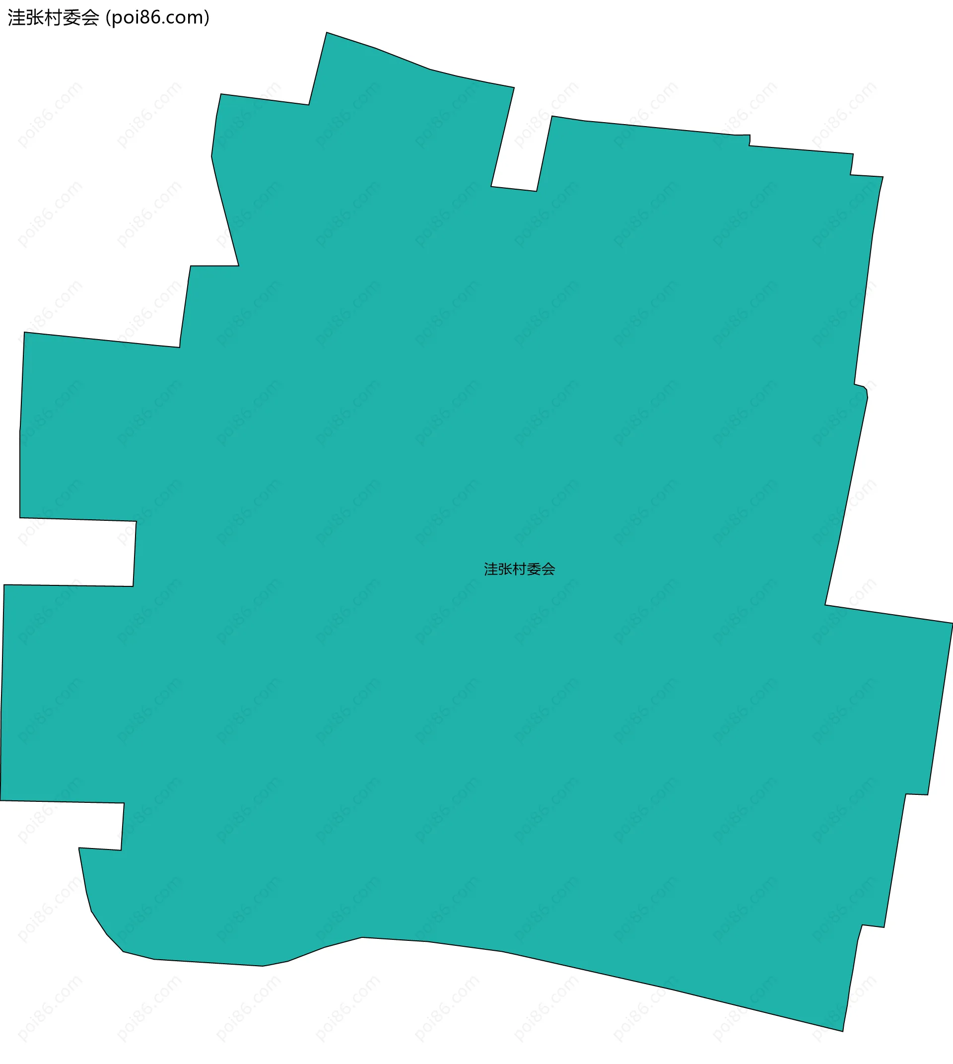 洼张村委会边界地图