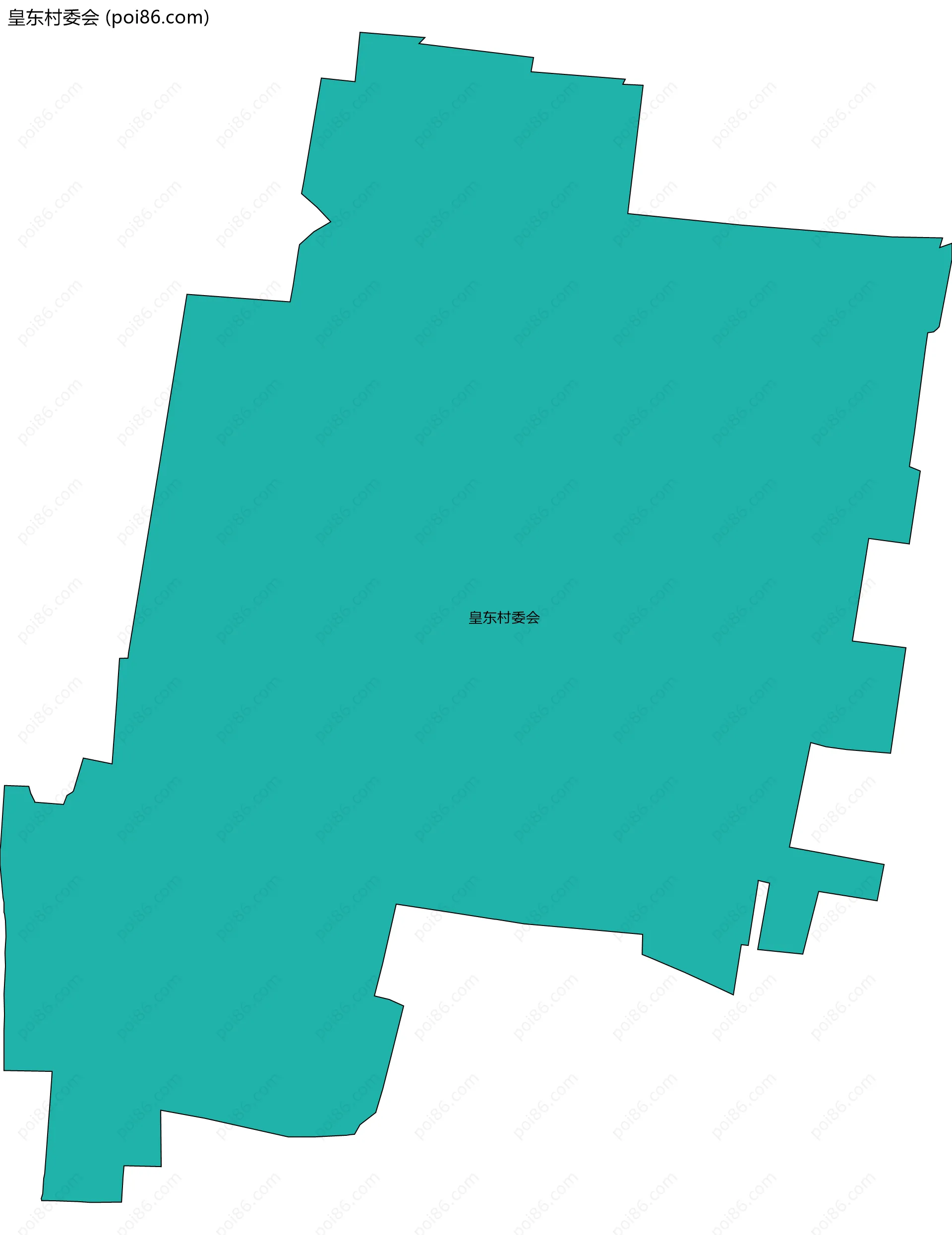 皇东村委会边界地图