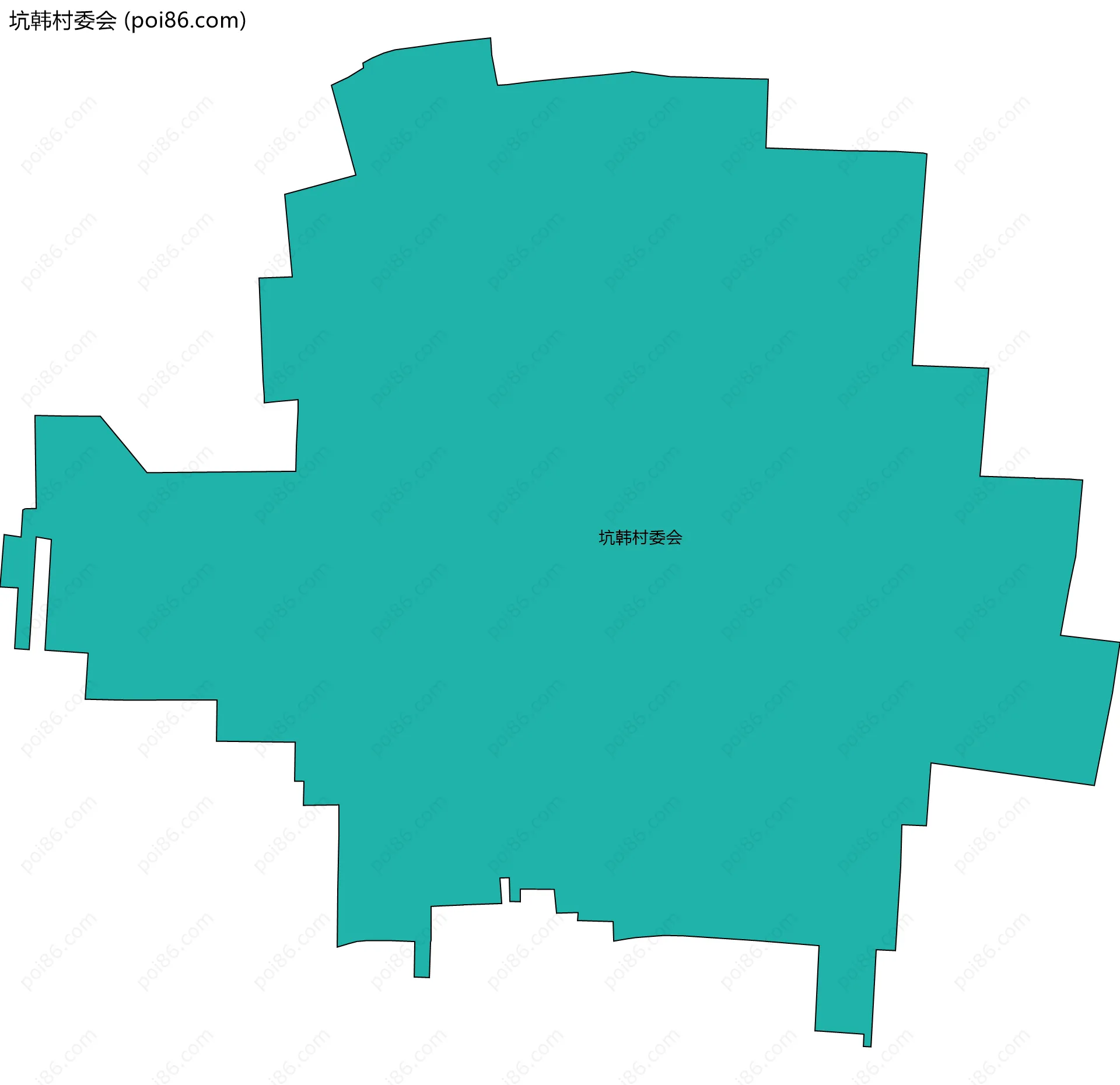 坑韩村委会边界地图