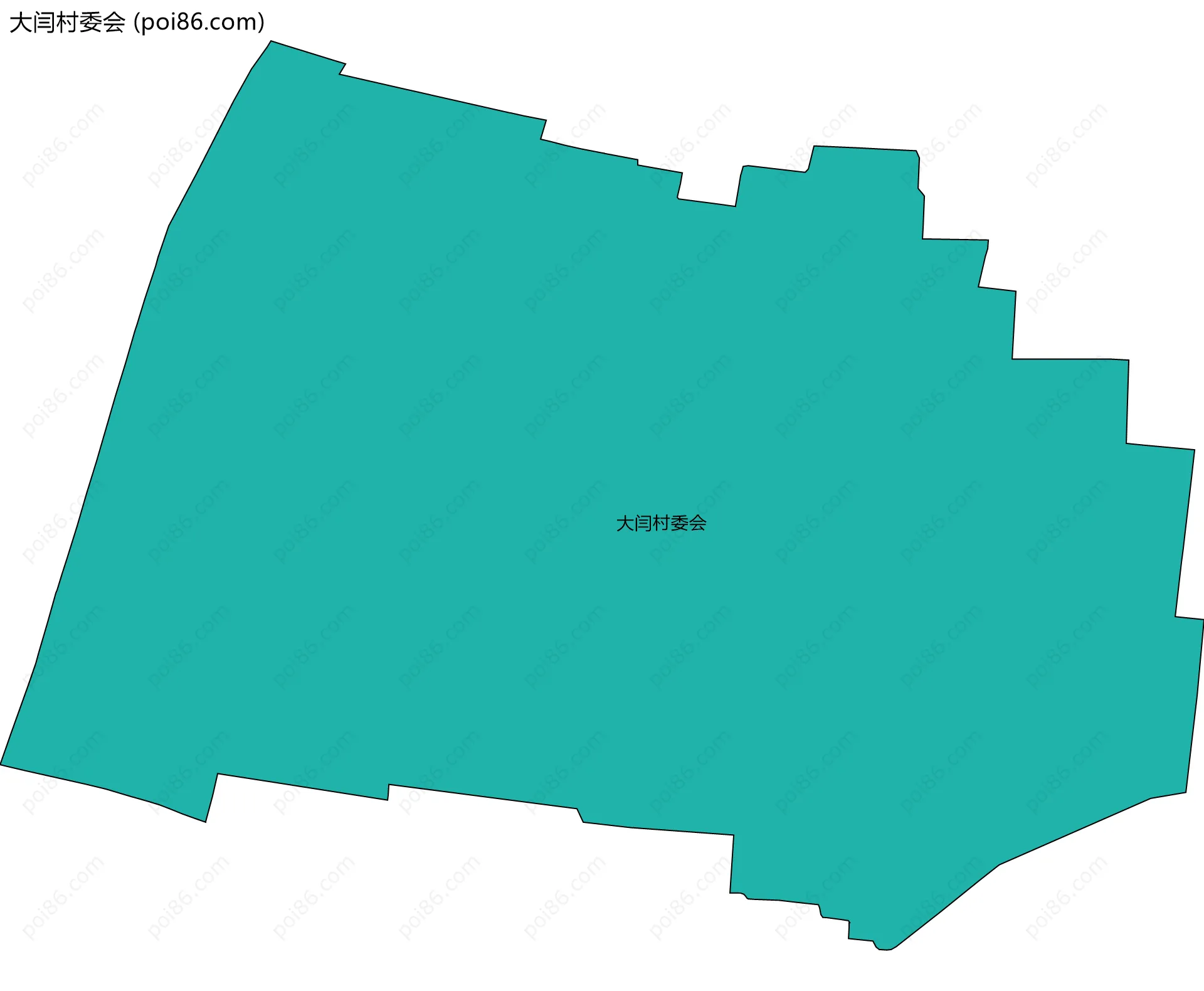 大闫村委会边界地图