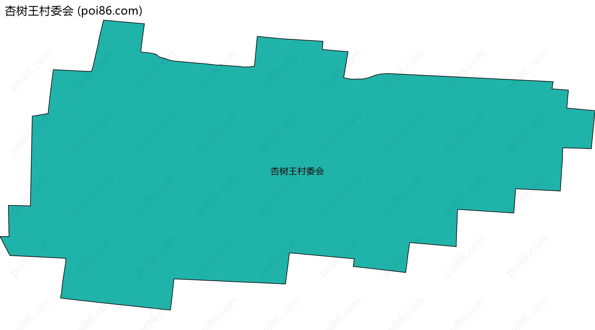 杏树王村委会边界地图