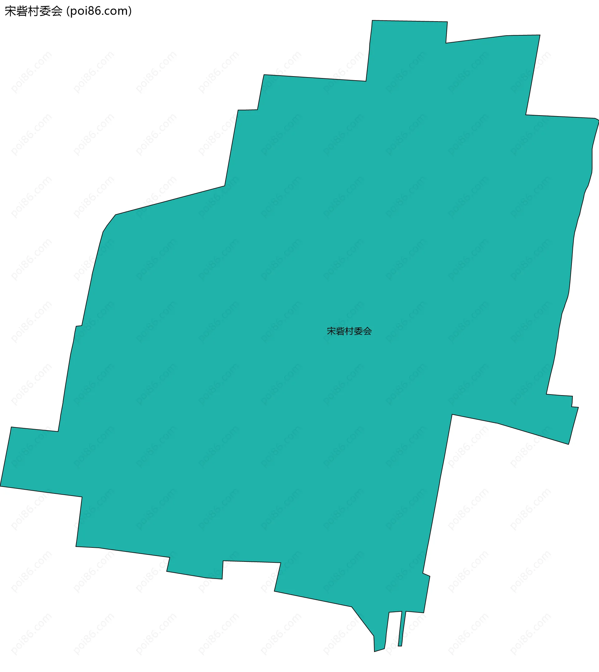 宋砦村委会边界地图