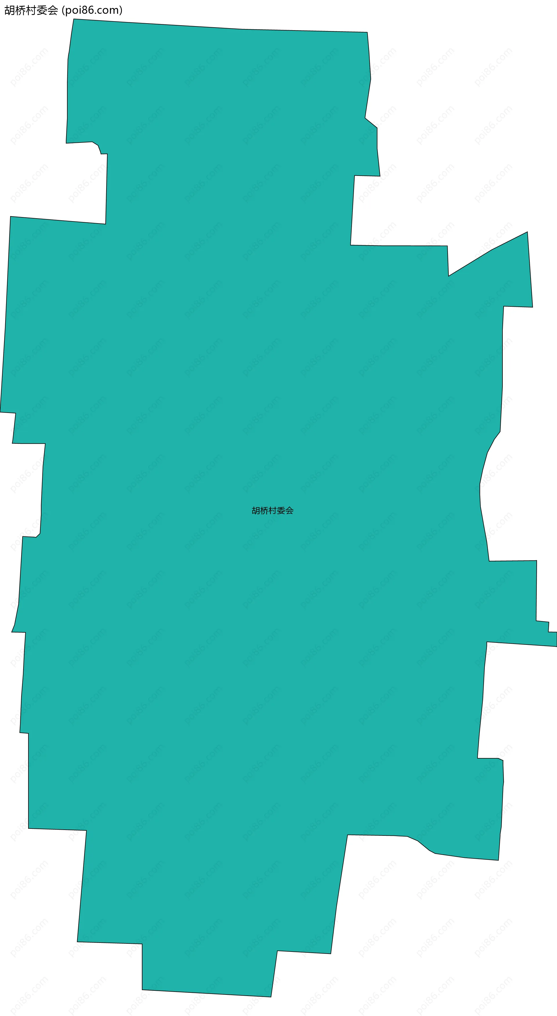 胡桥村委会边界地图