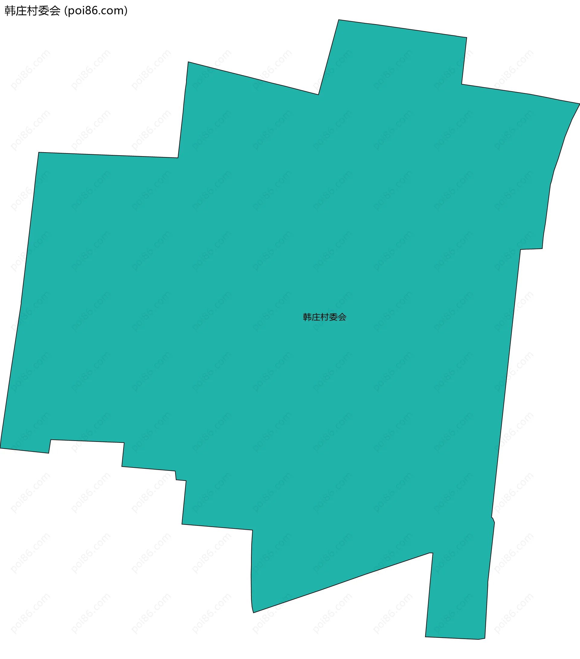 韩庄村委会边界地图