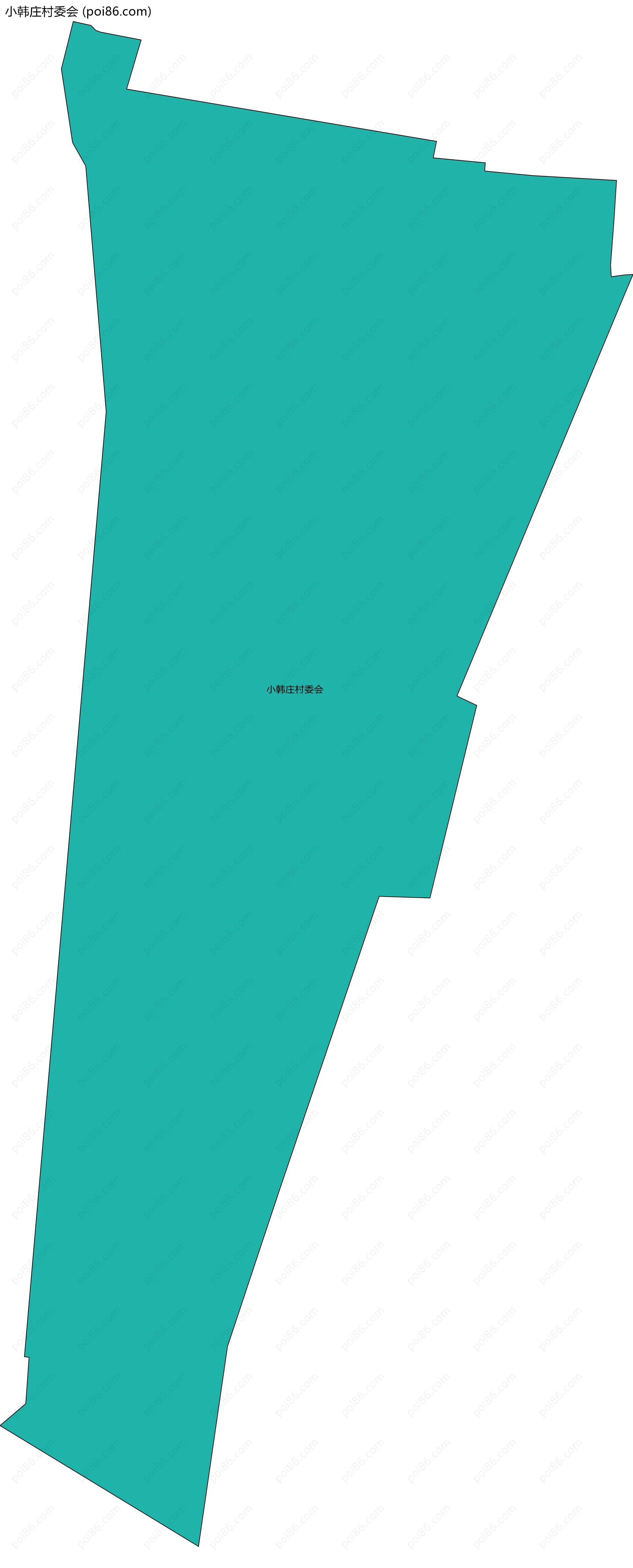 小韩庄村委会边界地图