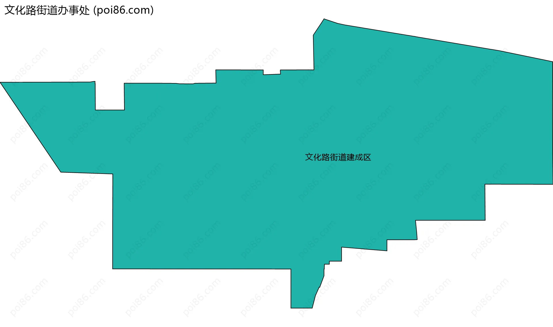 文化路街道办事处边界地图(五级行政区划)