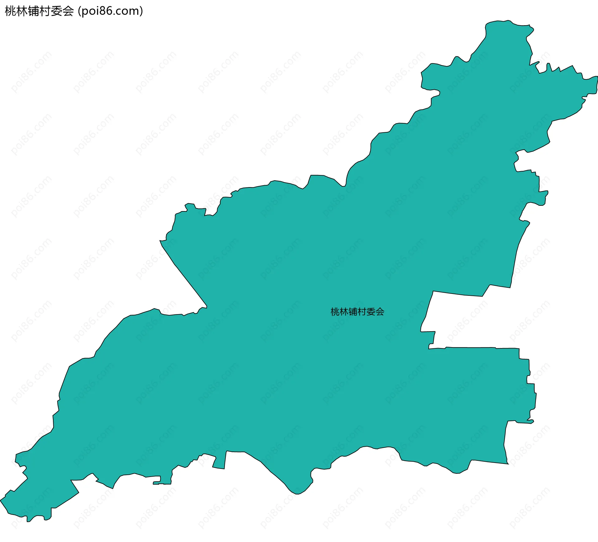 桃林铺村委会边界地图