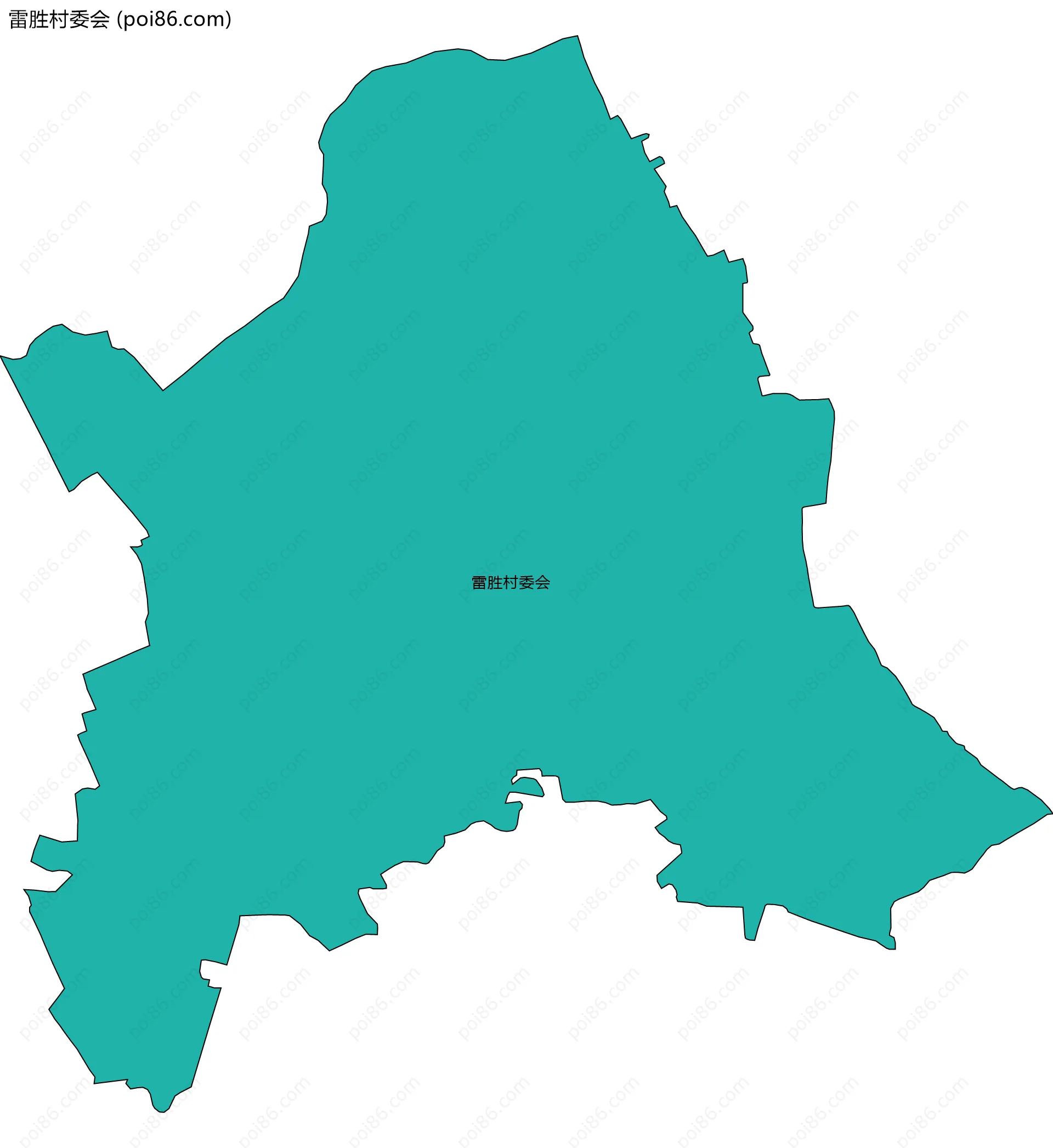 雷胜村委会边界地图