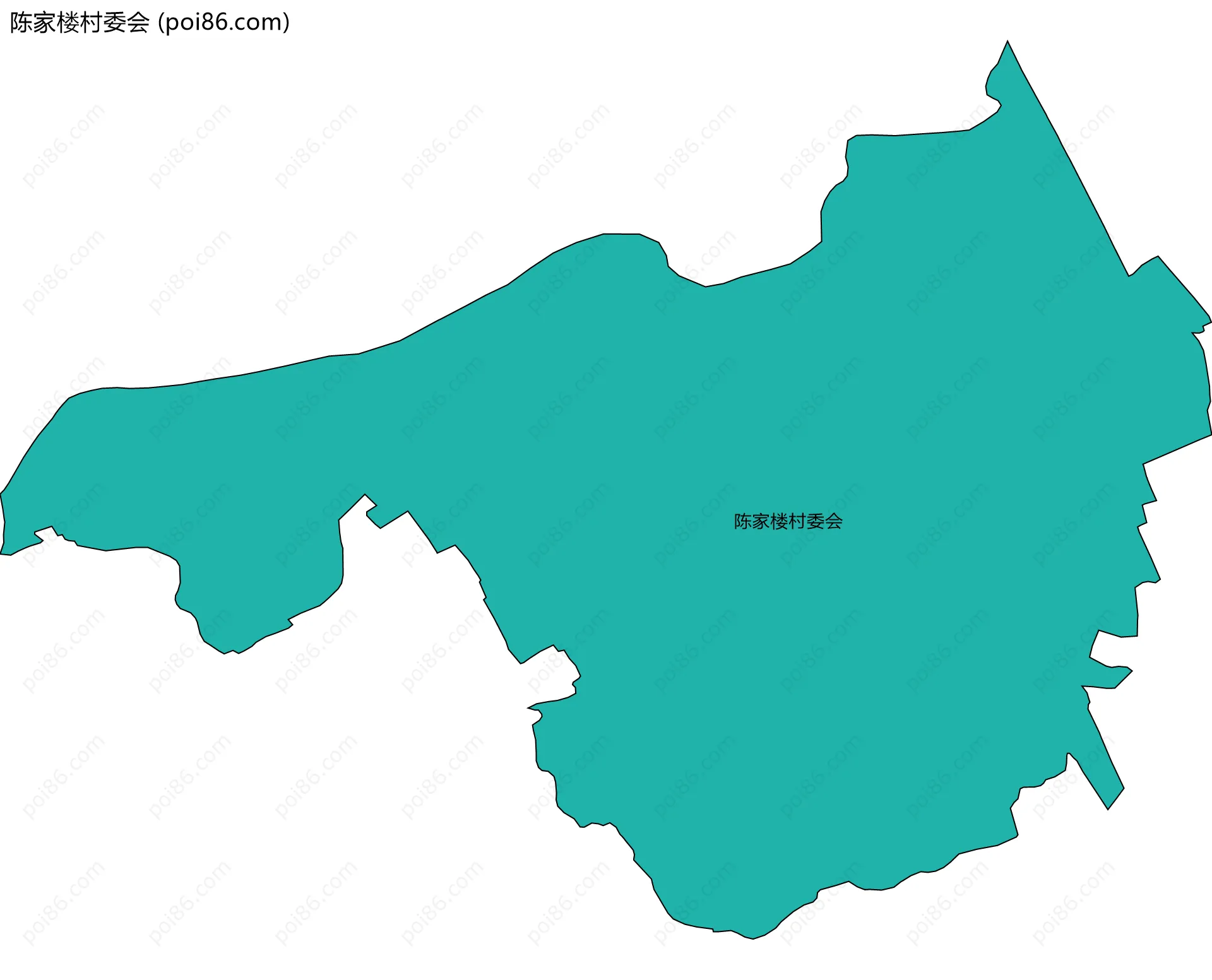 陈家楼村委会边界地图