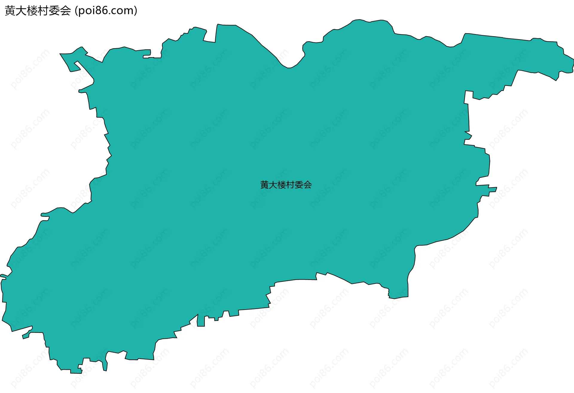 黄大楼村委会边界地图