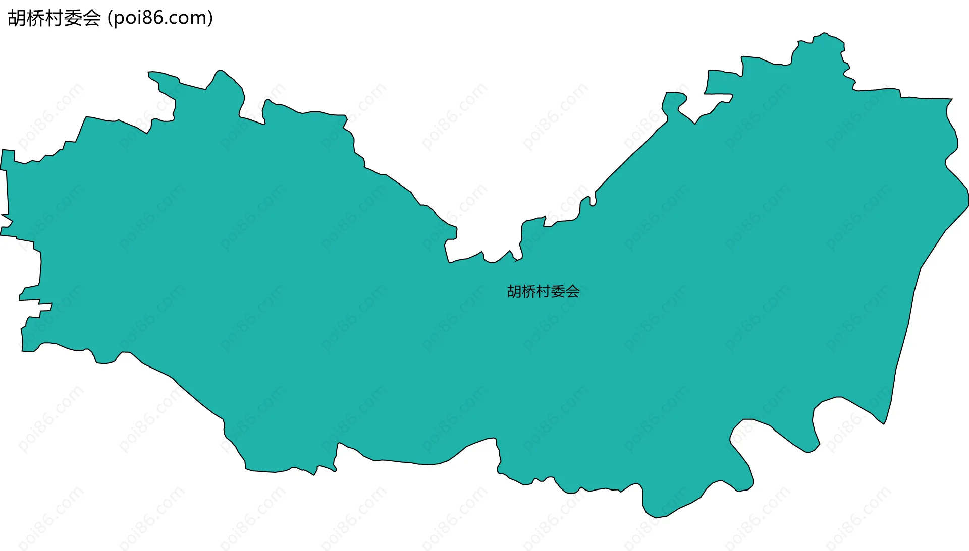 胡桥村委会边界地图