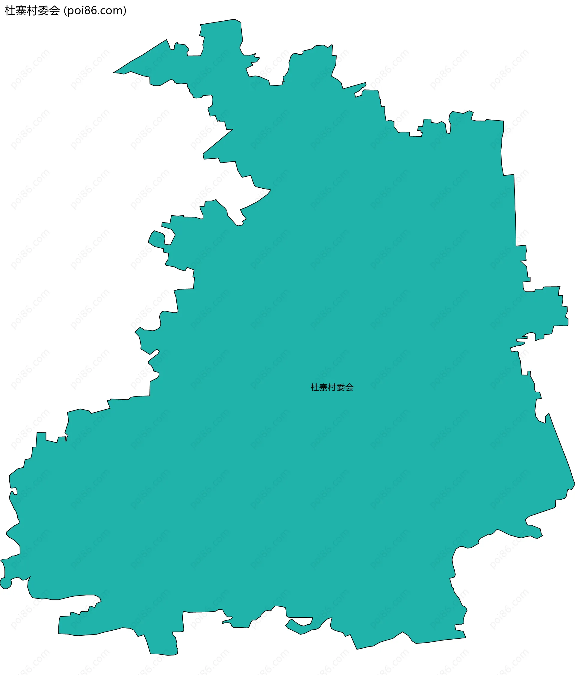 杜寨村委会边界地图