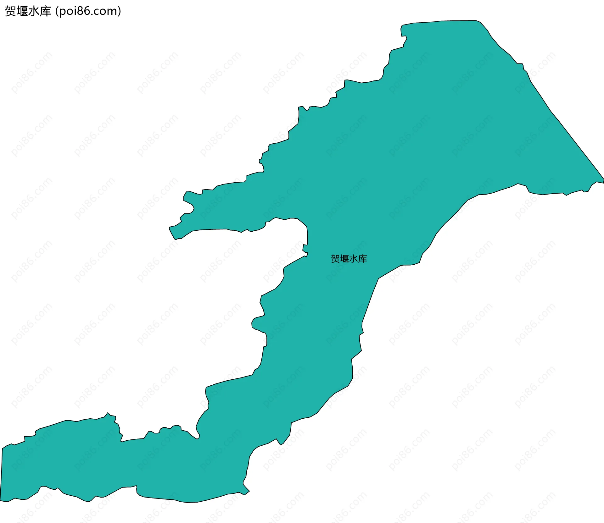 贺堰水库边界地图