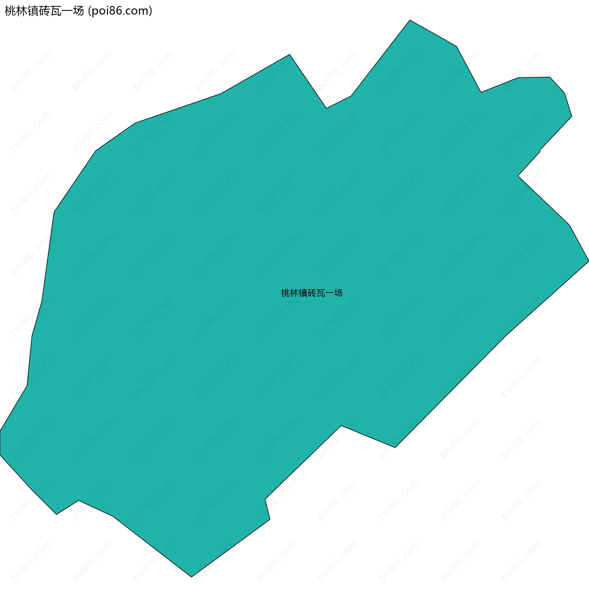 桃林镇砖瓦一场边界地图