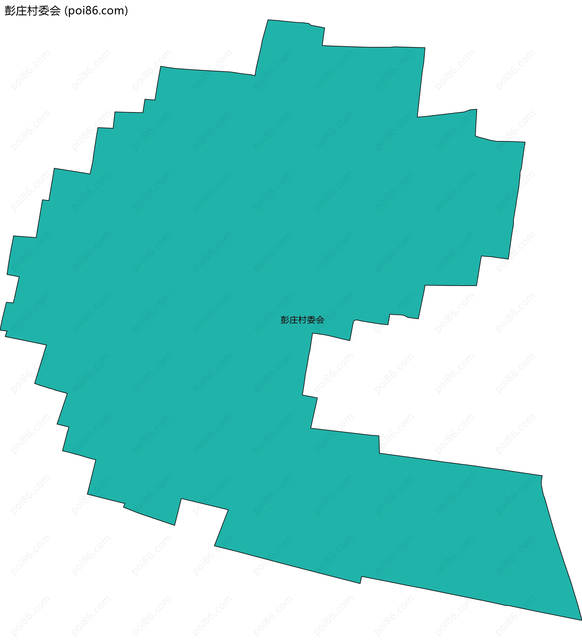 彭庄村委会边界地图