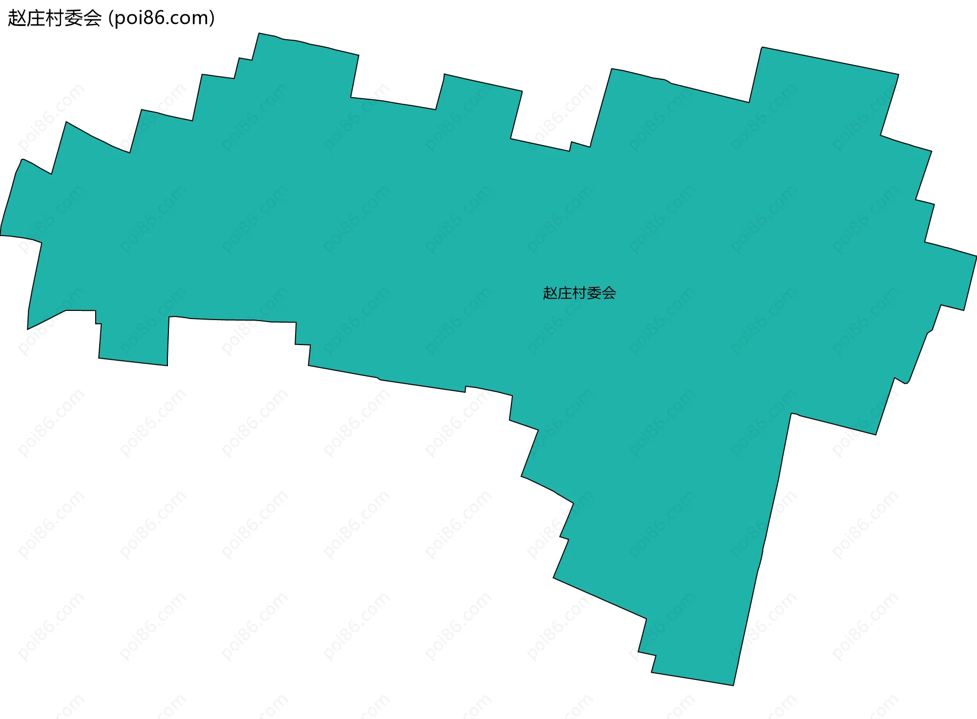 赵庄村委会边界地图