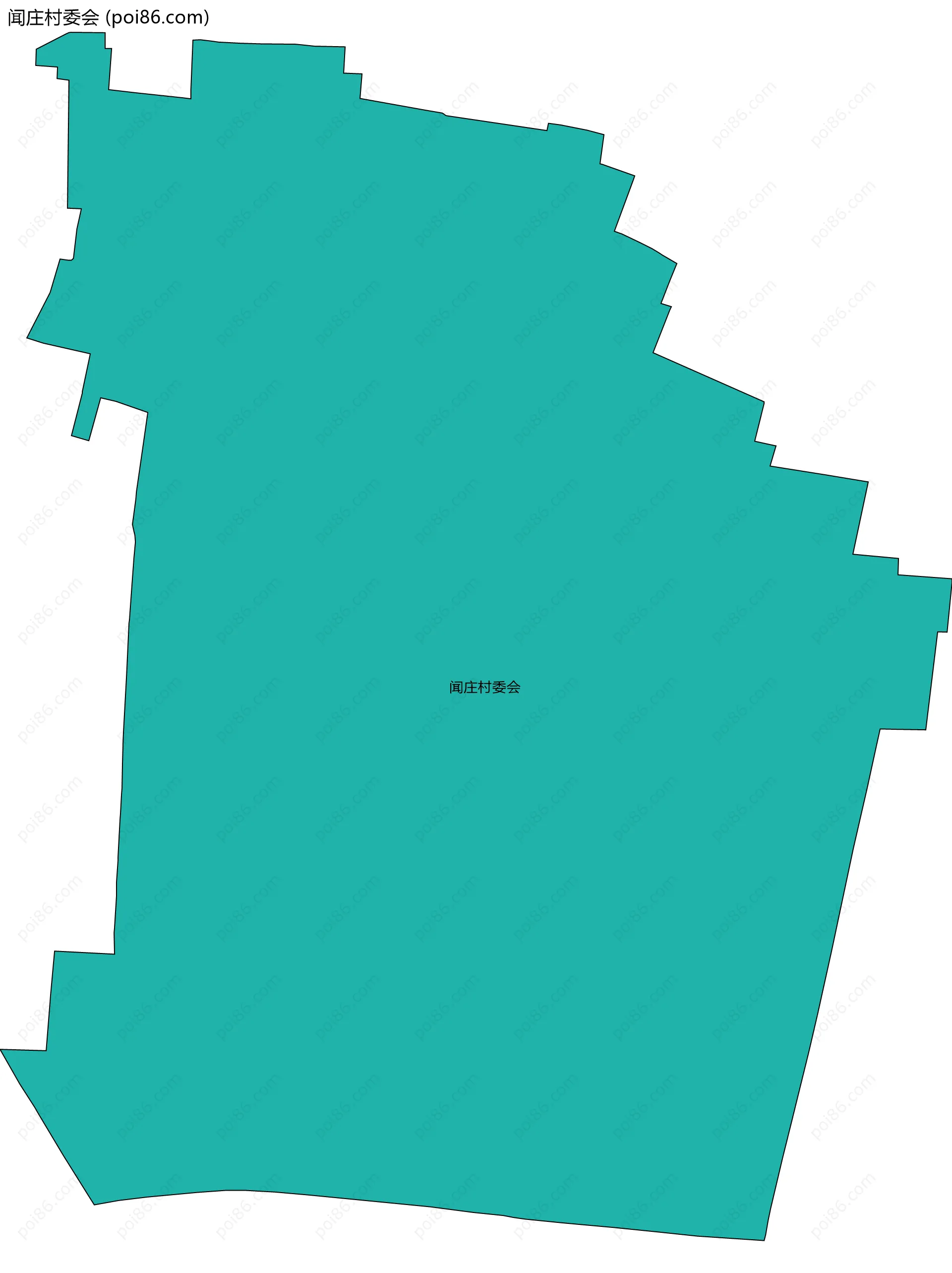 闻庄村委会边界地图