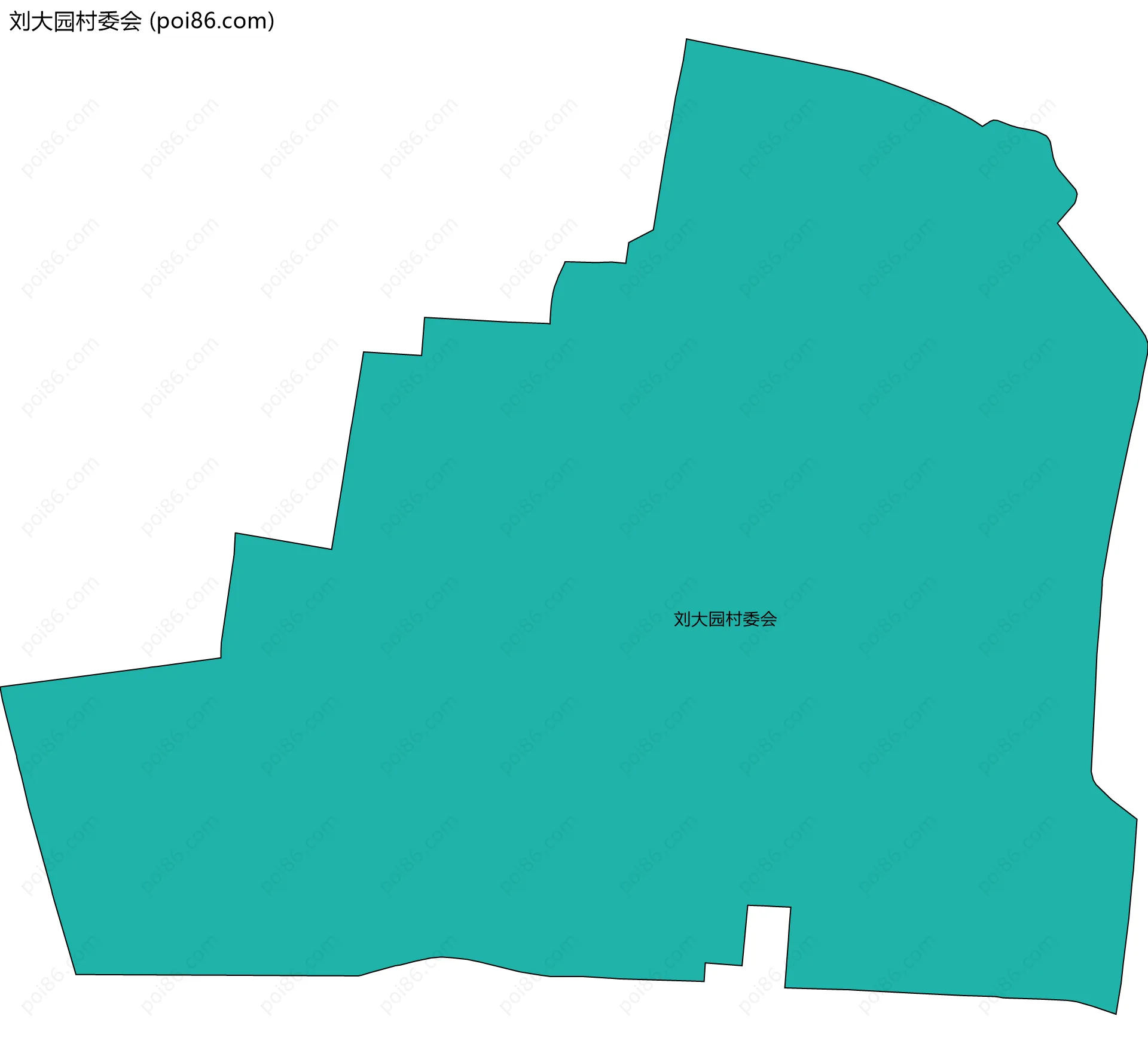 刘大园村委会边界地图