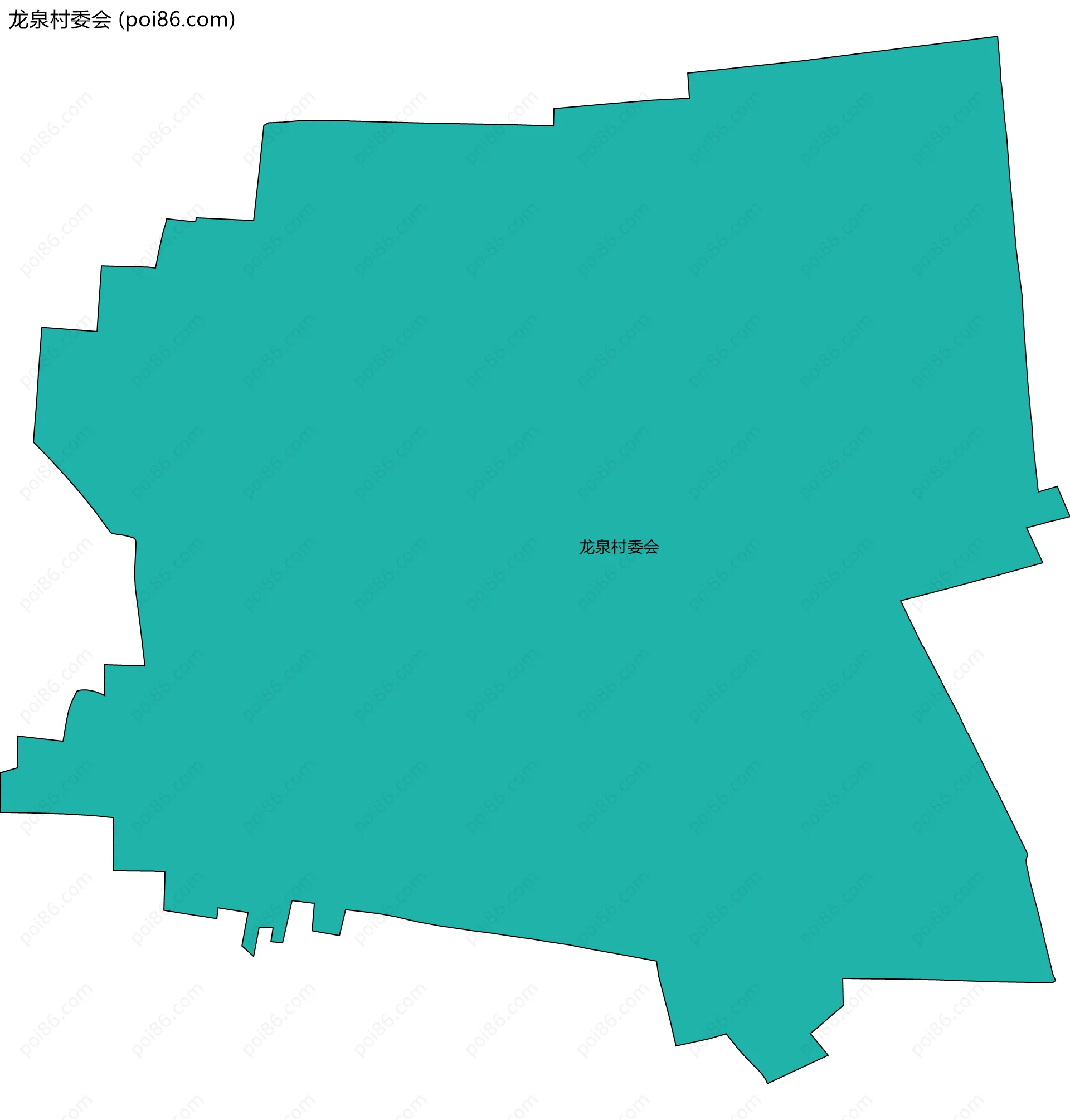 龙泉村委会边界地图