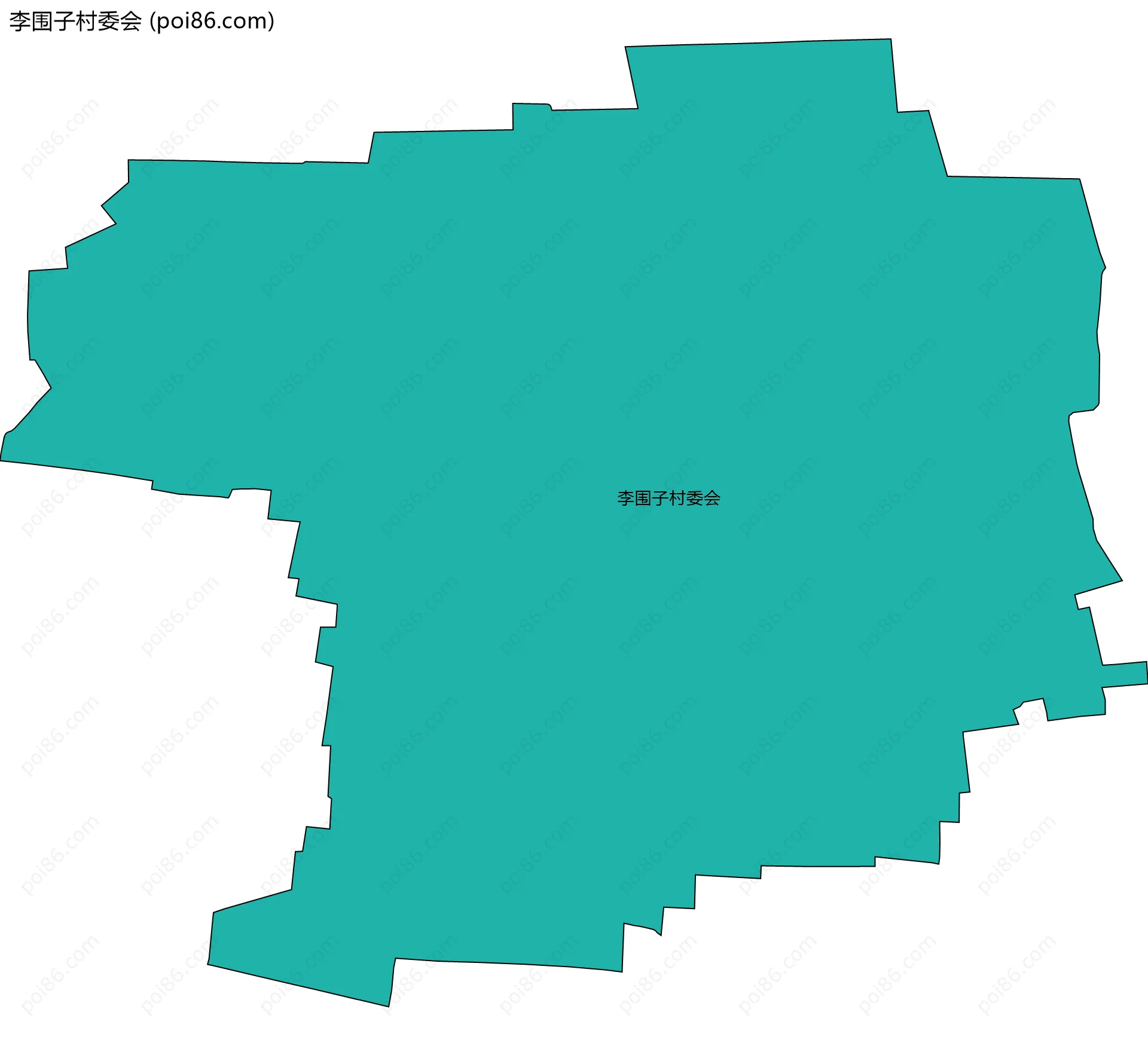 李围子村委会边界地图