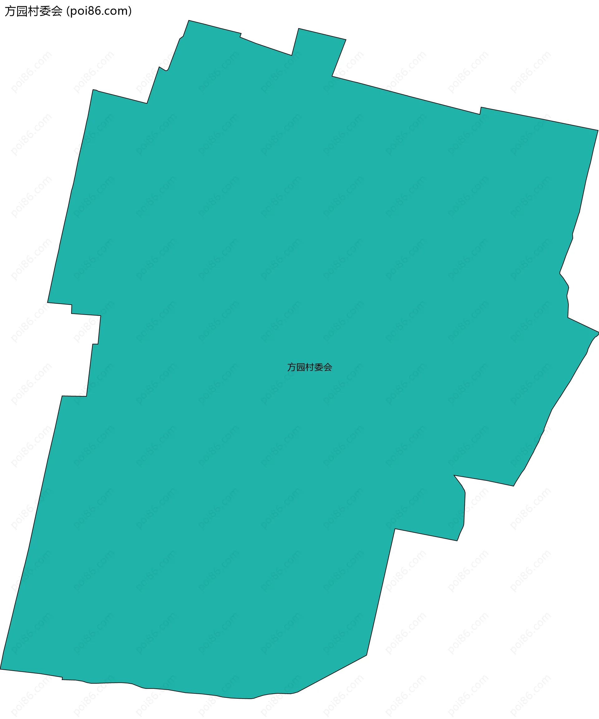 方园村委会边界地图