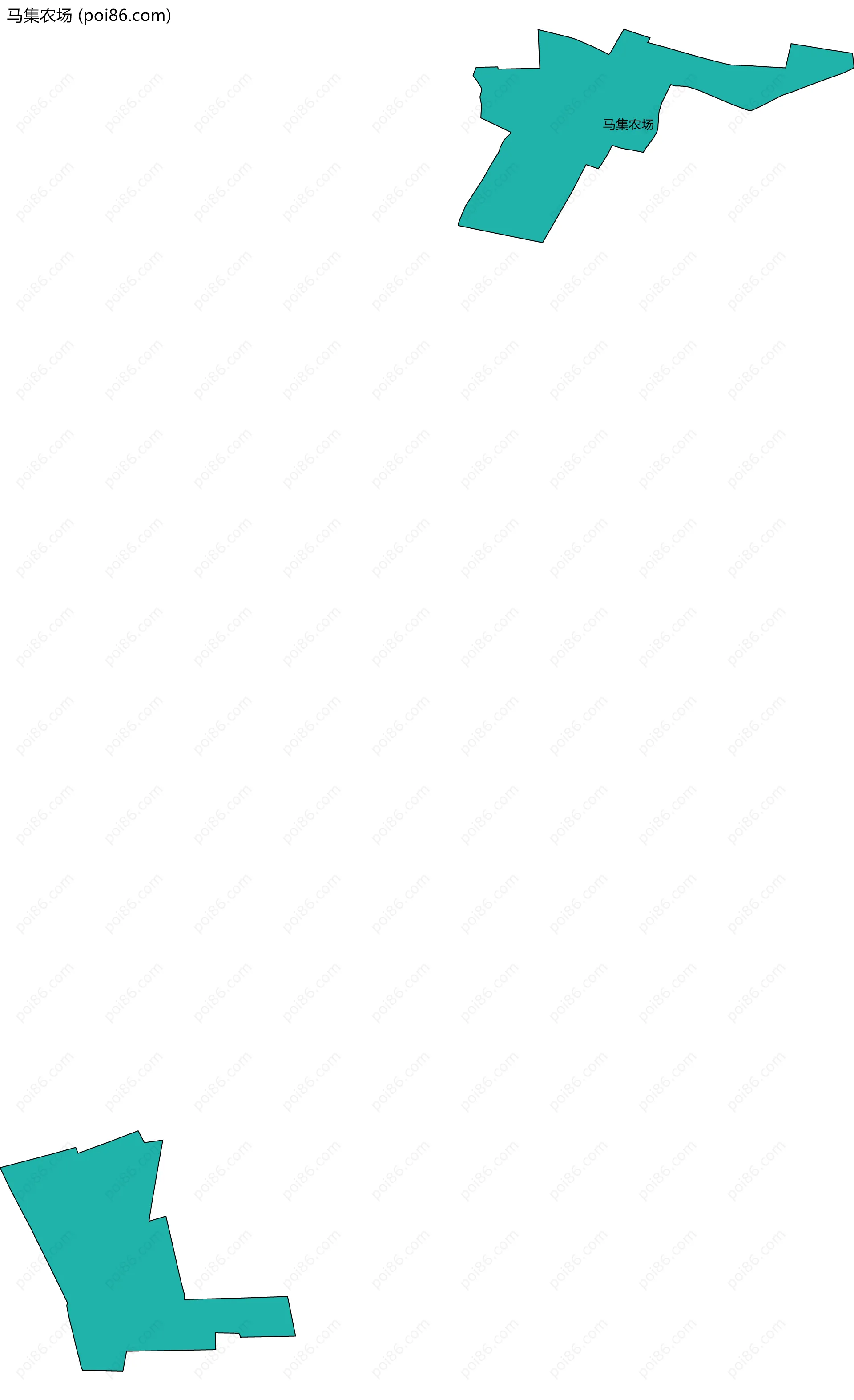 马集农场边界地图