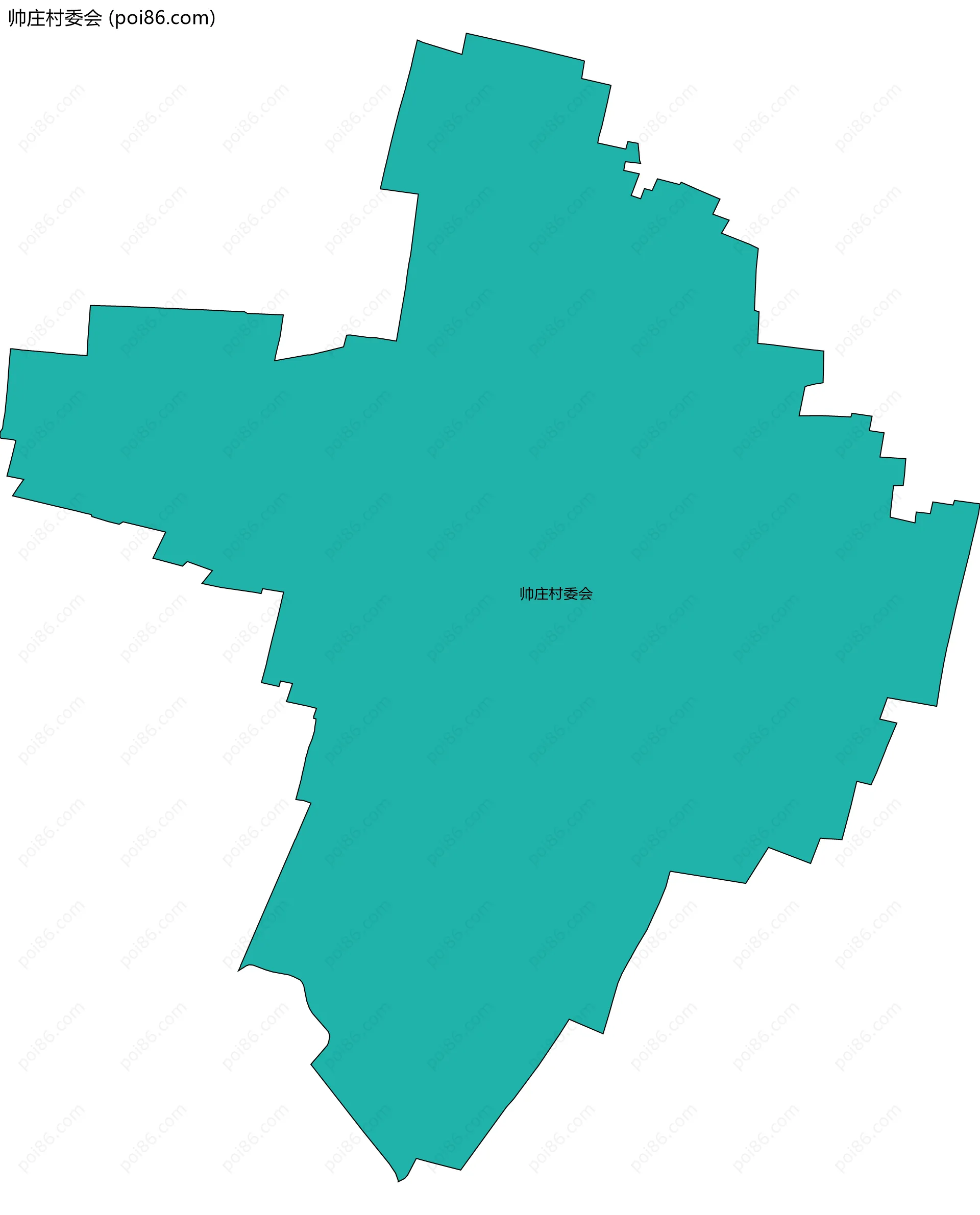 帅庄村委会边界地图