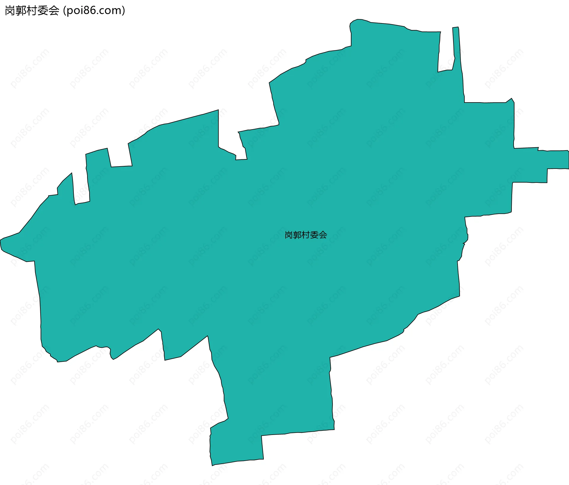 岗郭村委会边界地图