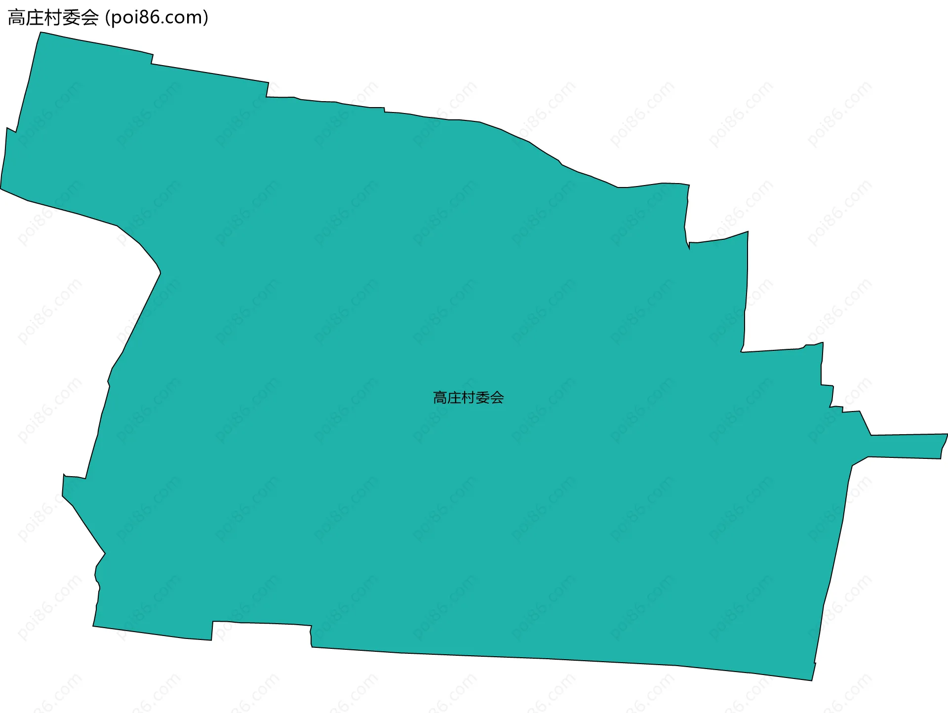 高庄村委会边界地图