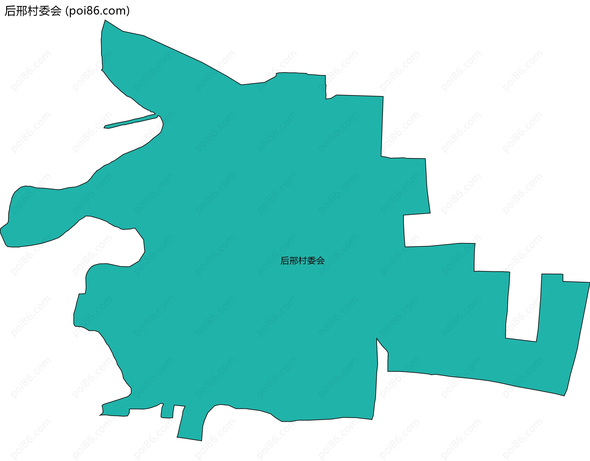 后邢村委会边界地图