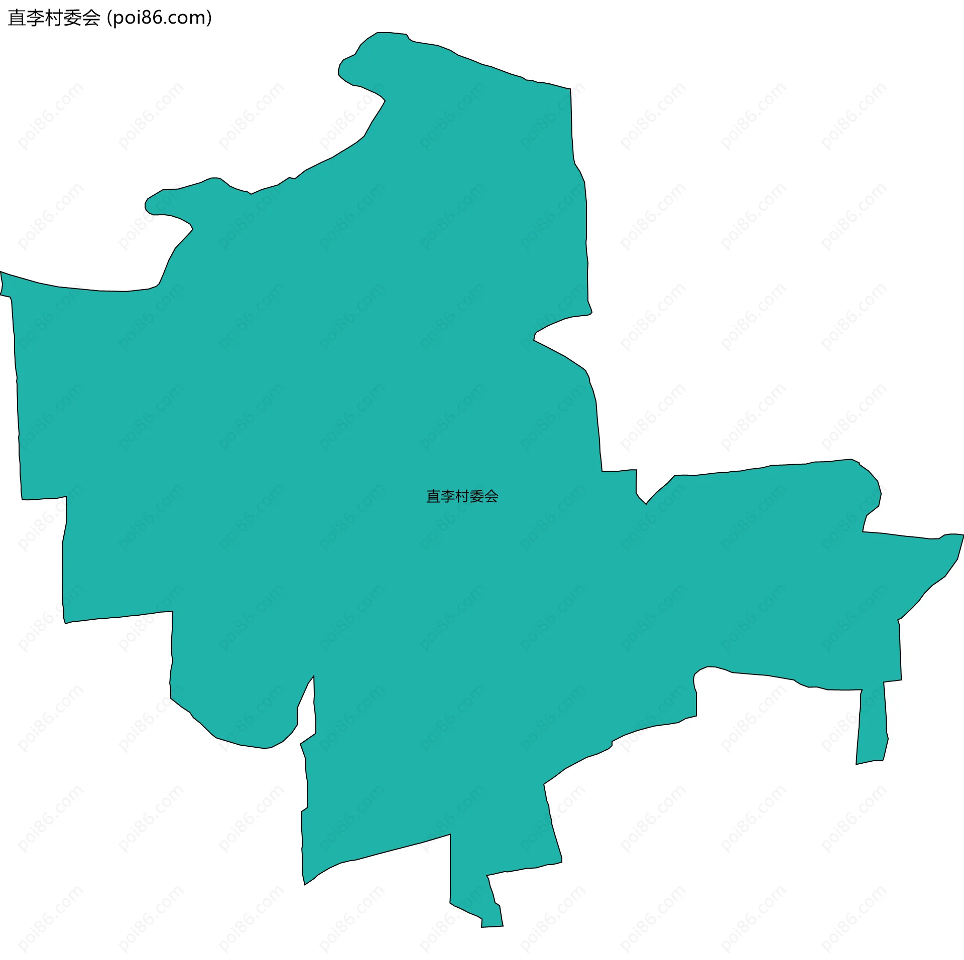 直李村委会边界地图