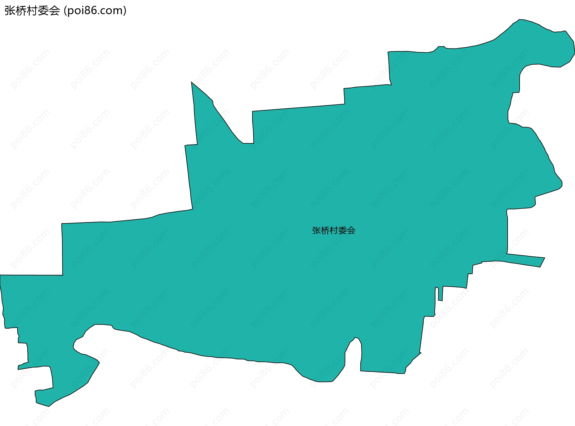 张桥村委会边界地图